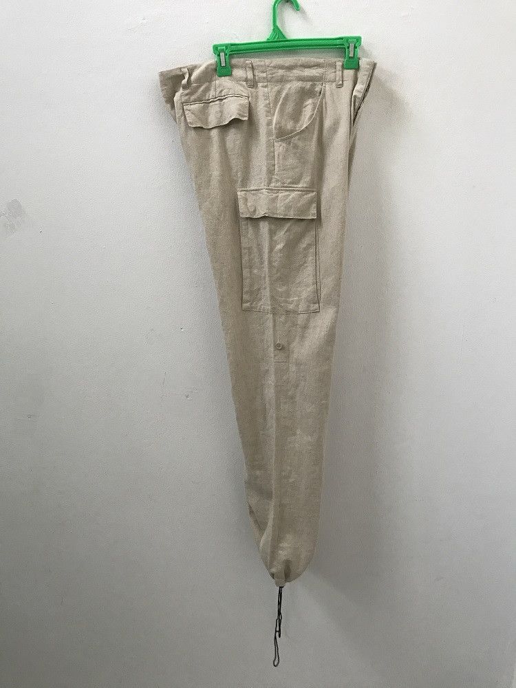 Japanese Brand × Lui's Linen Drawstring Hem Cargo Trouser Pant Size US 34 / EU 50 - 12 Thumbnail