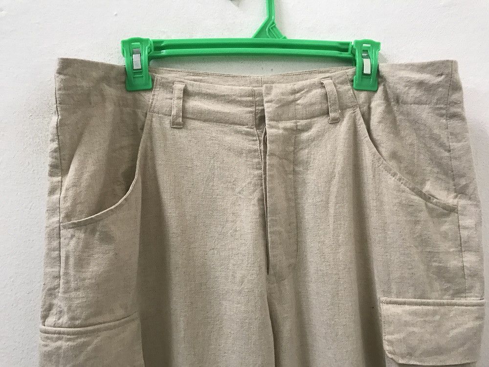 Japanese Brand × Lui's Linen Drawstring Hem Cargo Trouser Pant Size US 34 / EU 50 - 2 Thumbnail