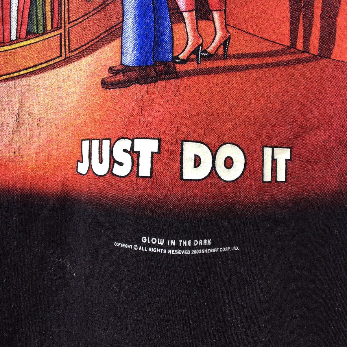 Vintage Vintage THE SHADOW JUST DO IT SEX POSITION T-Shirt Size US L / EU 52-54 / 3 - 6 Thumbnail