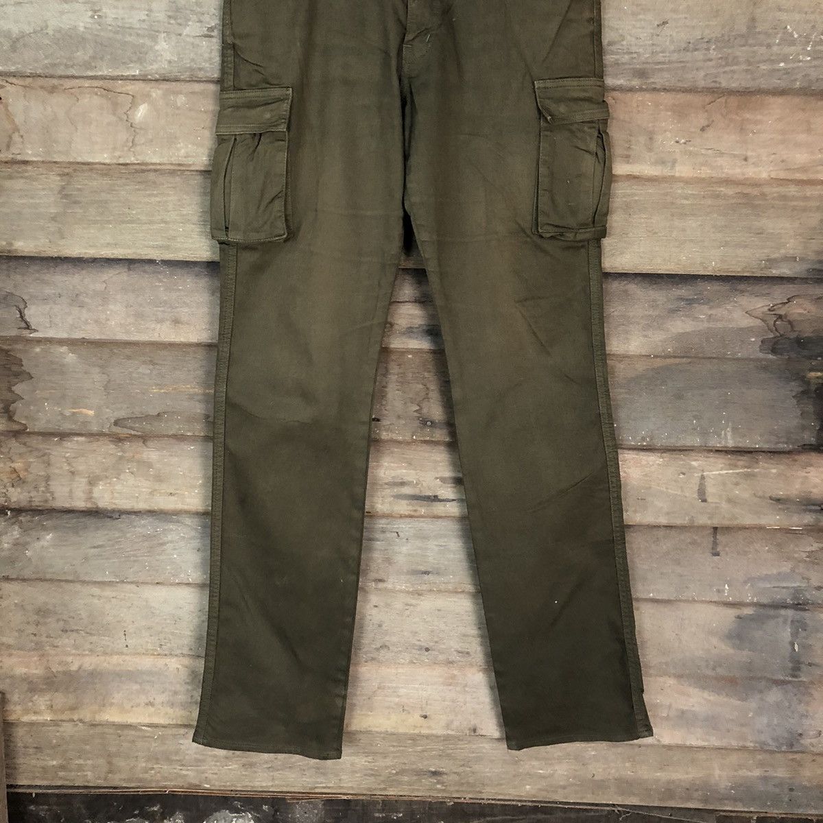Japanese Brand DLL Japanese Brand Green Cargo Multipocket Pants #1524 Size US 33 - 3 Thumbnail