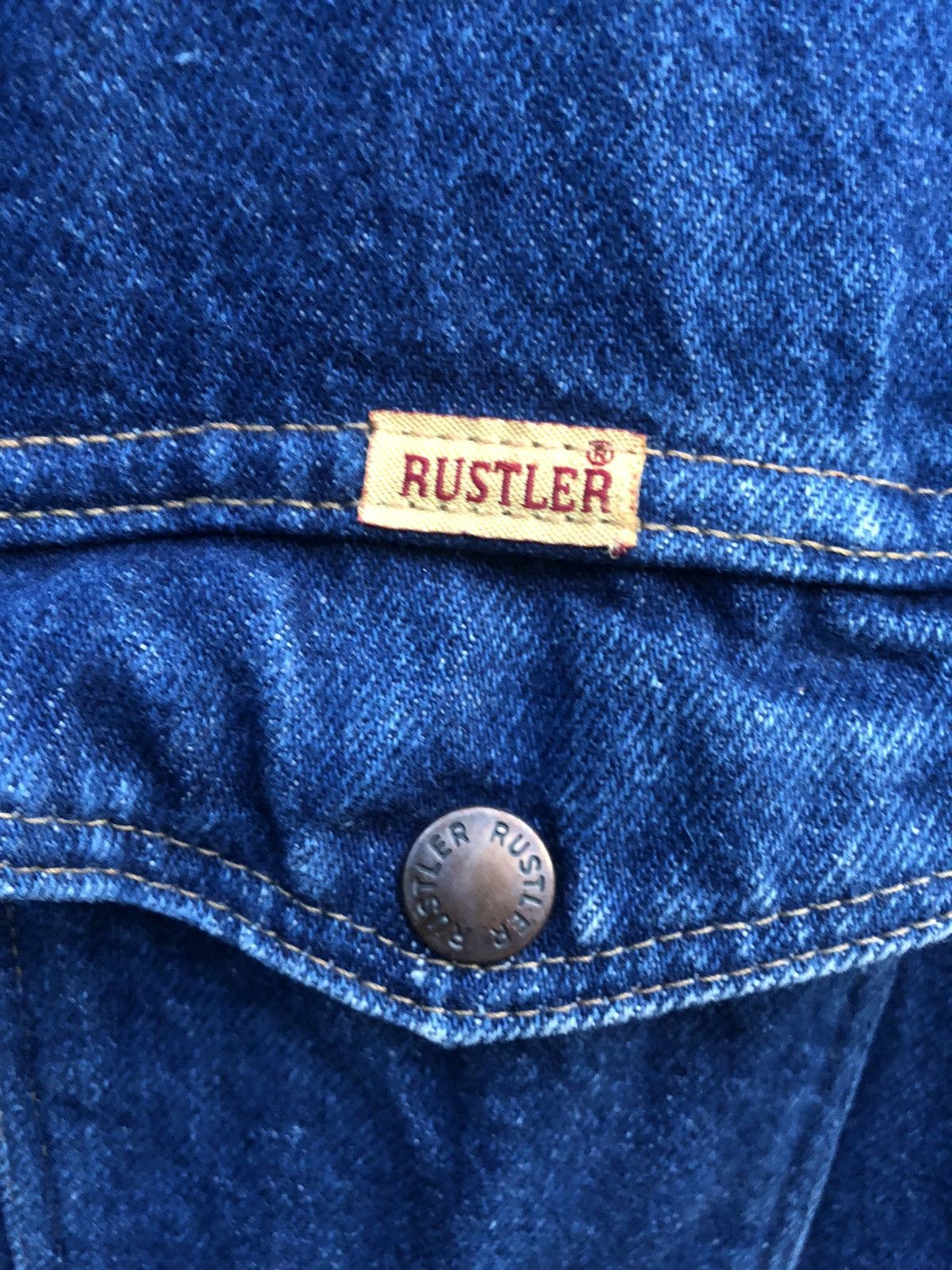 Other Vintage RUSTLER denim jacket/ trucker made in USA Size US XL / EU 56 / 4 - 7 Thumbnail
