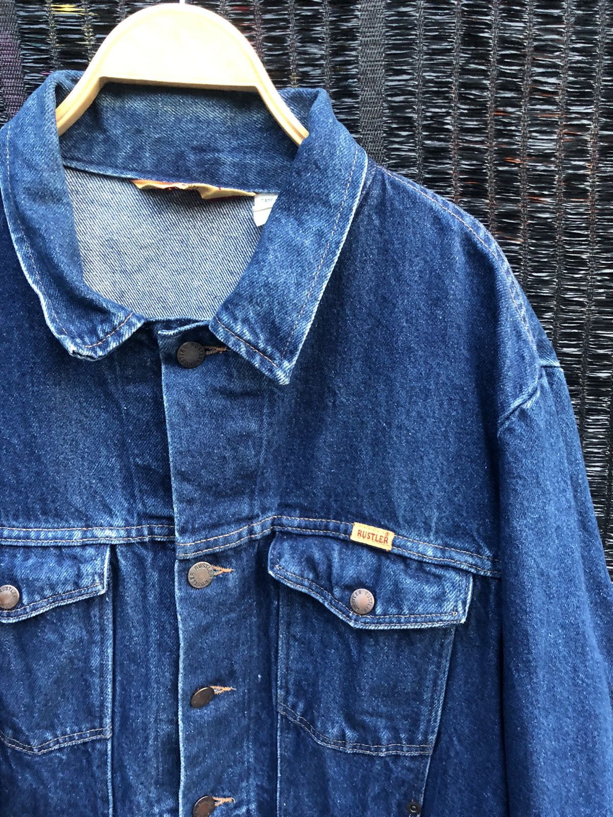 Other Vintage RUSTLER denim jacket/ trucker made in USA Size US XL / EU 56 / 4 - 4 Thumbnail
