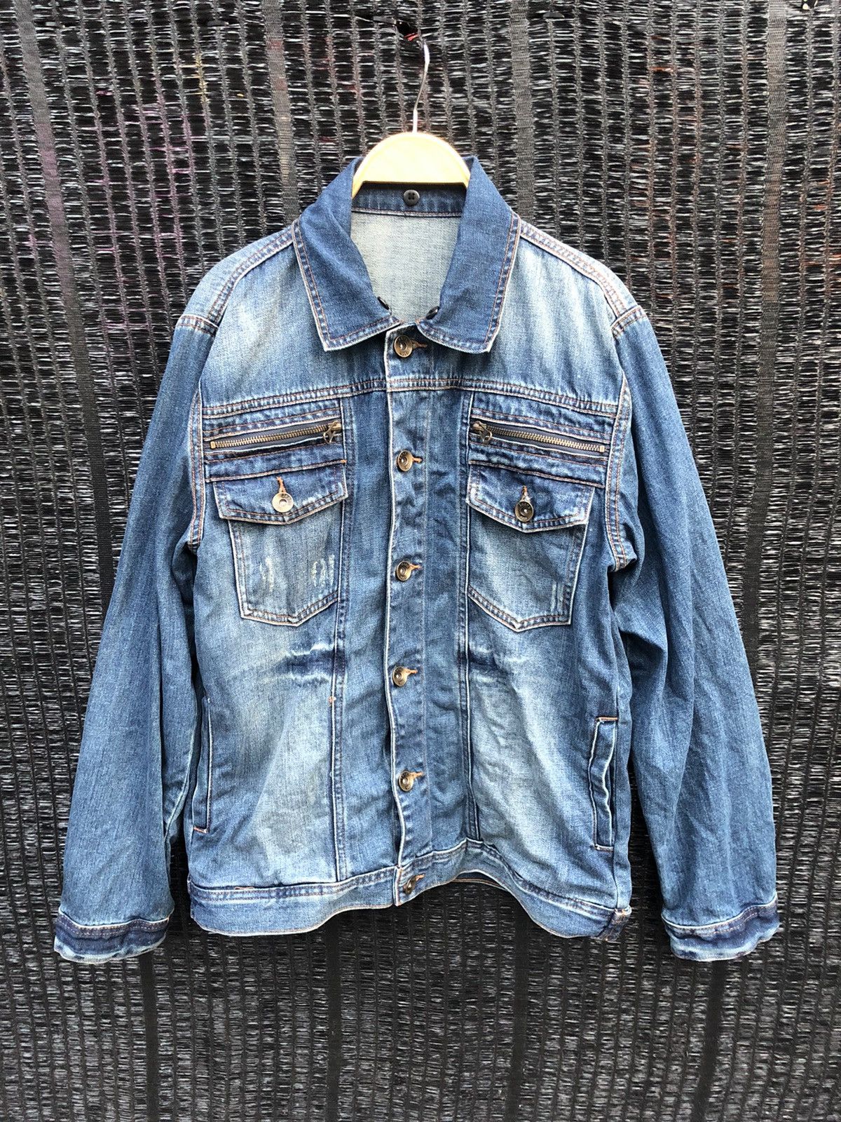 Japanese Brand Unbrand Denim jacket great pattern Size US M / EU 48-50 / 2 - 1 Thumbnail