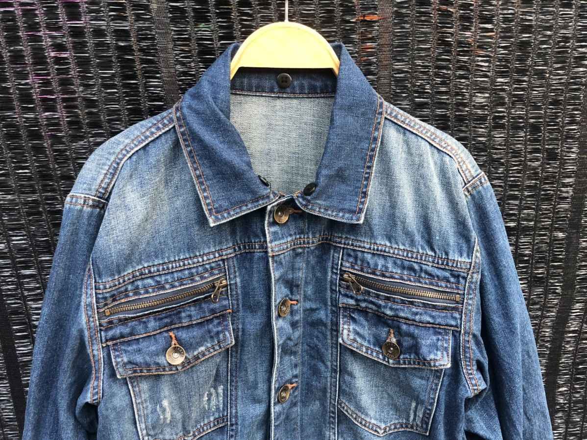 Japanese Brand Unbrand Denim jacket great pattern Size US M / EU 48-50 / 2 - 3 Thumbnail