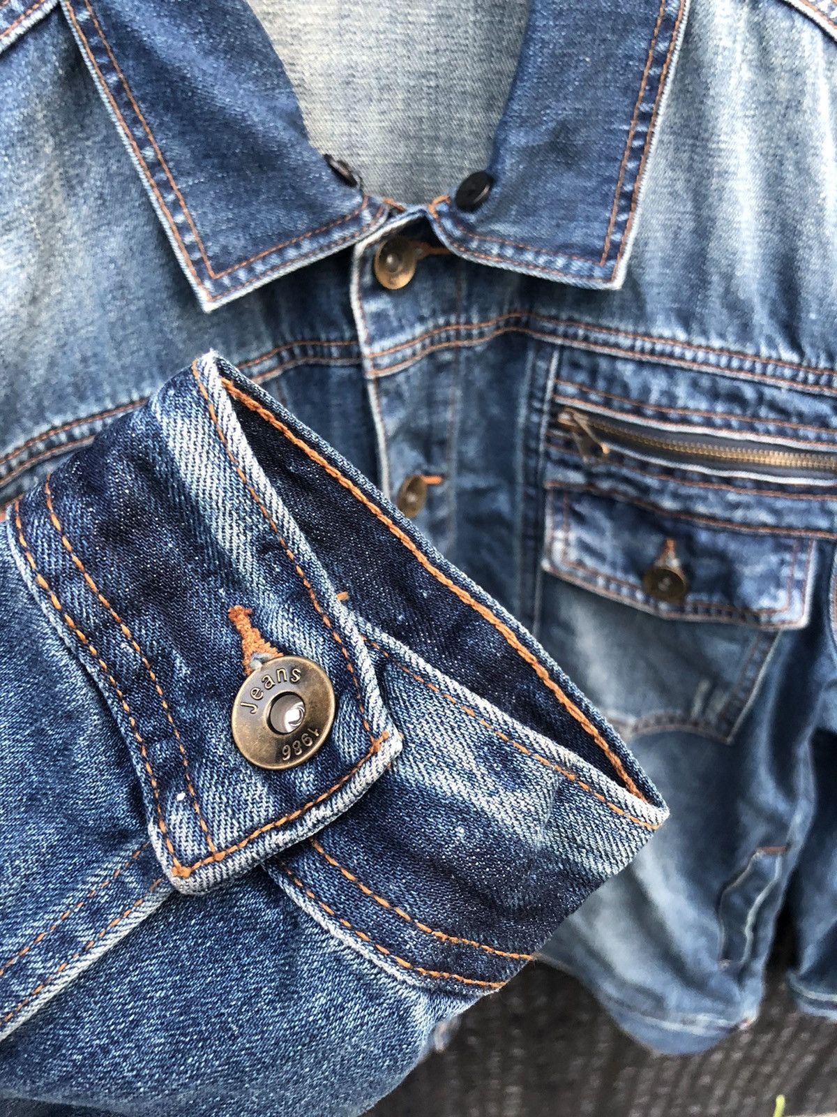 Japanese Brand Unbrand Denim jacket great pattern Size US M / EU 48-50 / 2 - 6 Thumbnail