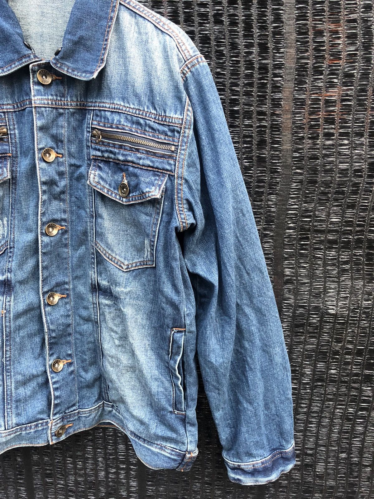 Japanese Brand Unbrand Denim jacket great pattern Size US M / EU 48-50 / 2 - 4 Thumbnail