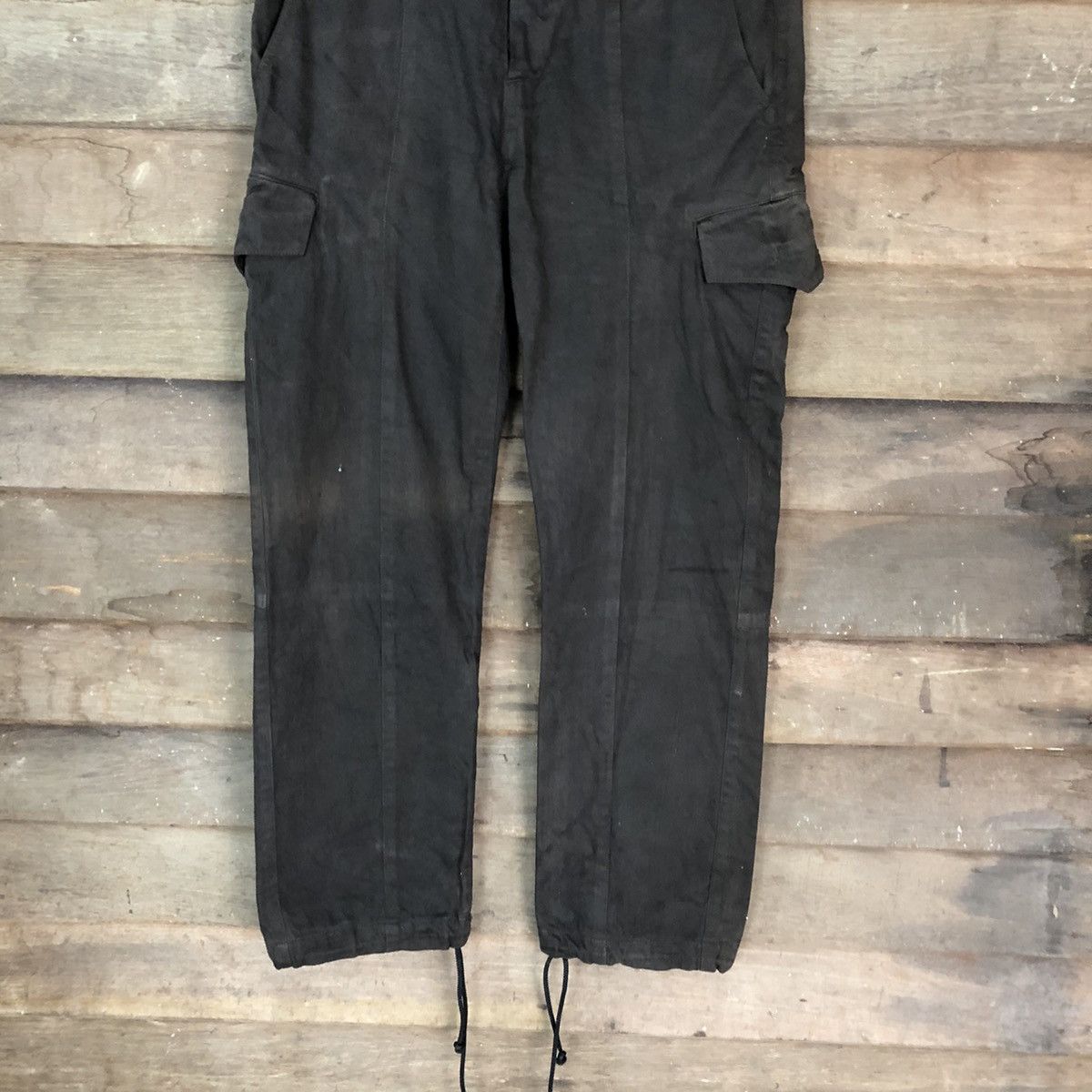 Japanese Brand DL Quadro Phenia Black Cargo Multipocket Pants #1517 Size US 32 / EU 48 - 3 Thumbnail