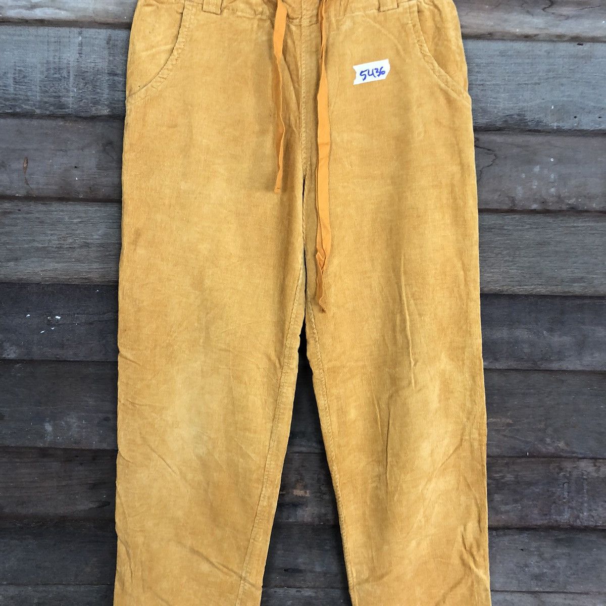 Japanese Brand Entraw Paint Yellow Conduroi Denim Pants #5436 Size US 32 / EU 48 - 4 Thumbnail