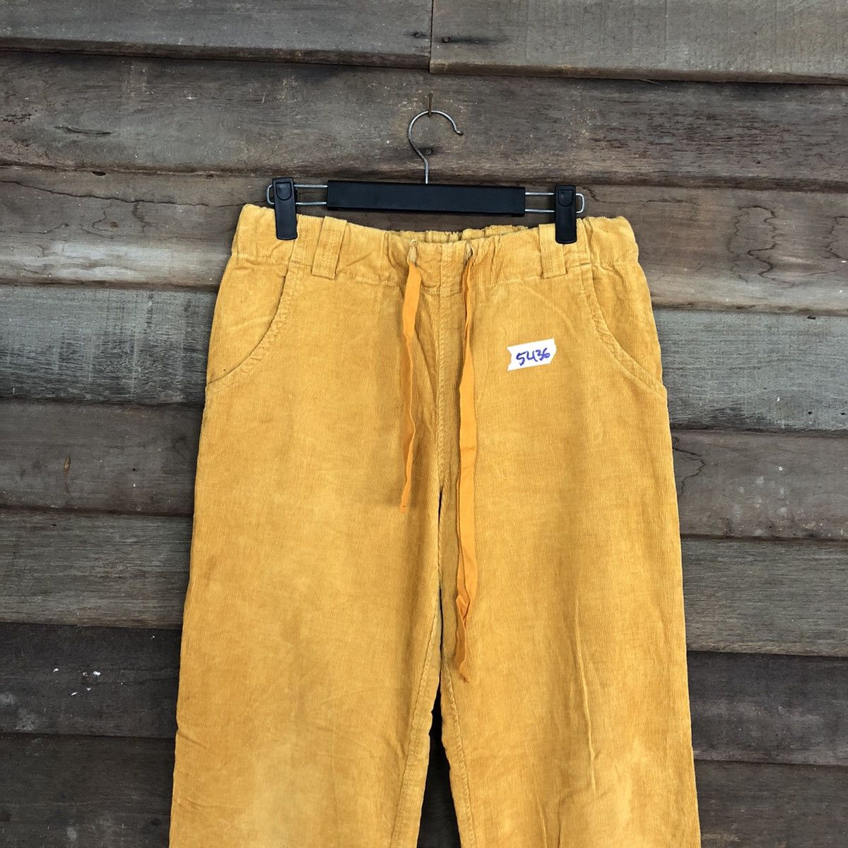 Japanese Brand Entraw Paint Yellow Conduroi Denim Pants #5436 Size US 32 / EU 48 - 2 Thumbnail