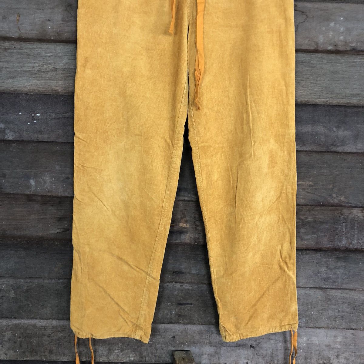 Japanese Brand Entraw Paint Yellow Conduroi Denim Pants #5436 Size US 32 / EU 48 - 3 Thumbnail