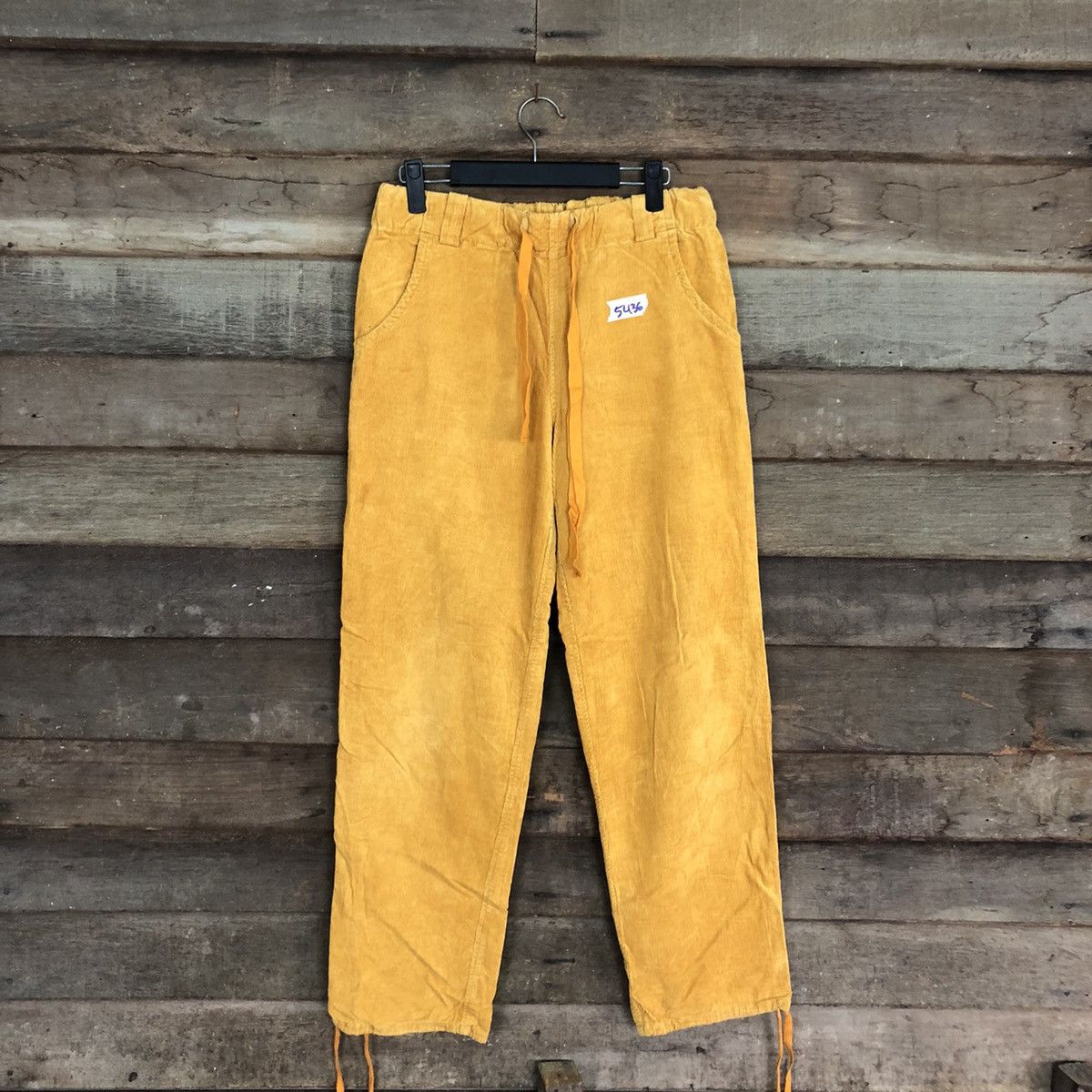 Japanese Brand Entraw Paint Yellow Conduroi Denim Pants #5436 Size US 32 / EU 48 - 1 Thumbnail
