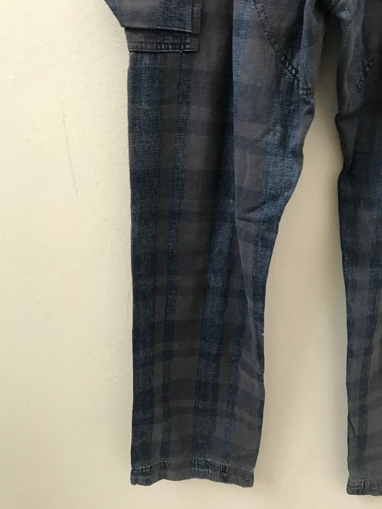 Japanese Brand Reproduction Label Japan Rebuild Plaid Check HBT Cargo Size US 31 - 11 Thumbnail