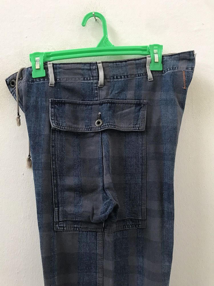 Japanese Brand Reproduction Label Japan Rebuild Plaid Check HBT Cargo Size US 31 - 14 Thumbnail
