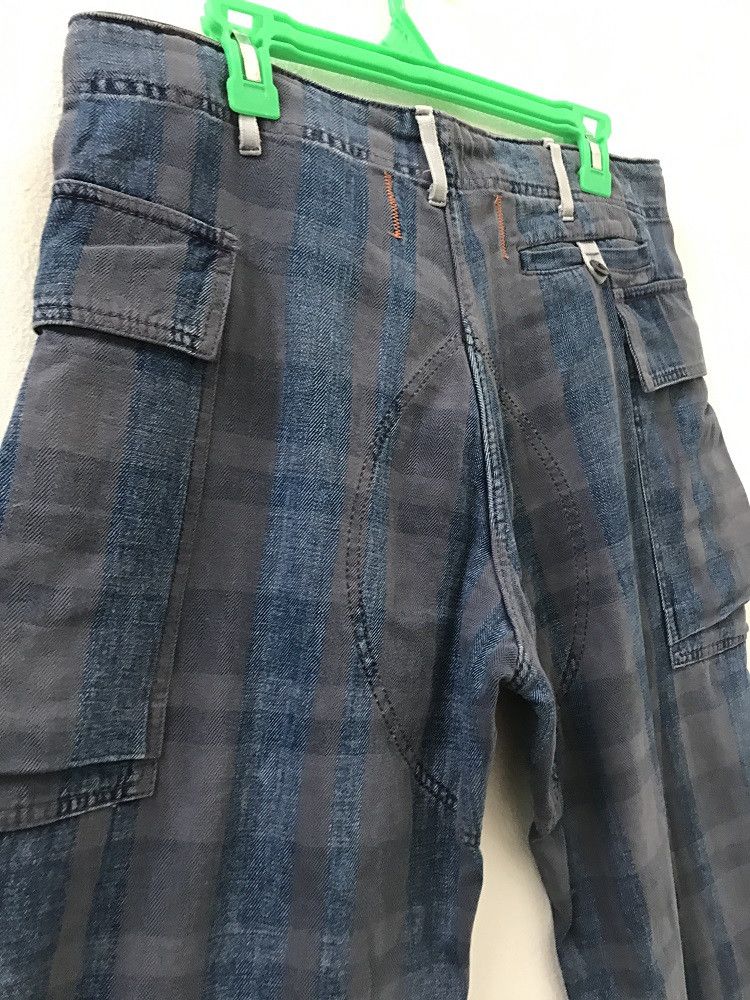 Japanese Brand Reproduction Label Japan Rebuild Plaid Check HBT Cargo Size US 31 - 9 Thumbnail