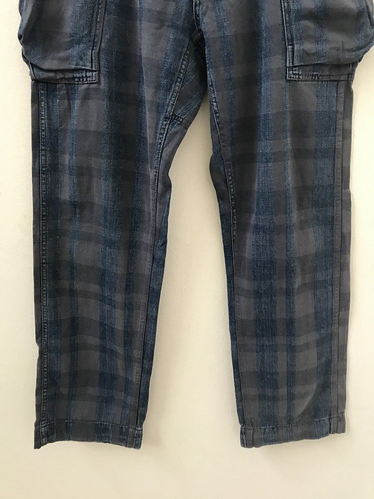 Japanese Brand Reproduction Label Japan Rebuild Plaid Check HBT Cargo Size US 31 - 4 Thumbnail