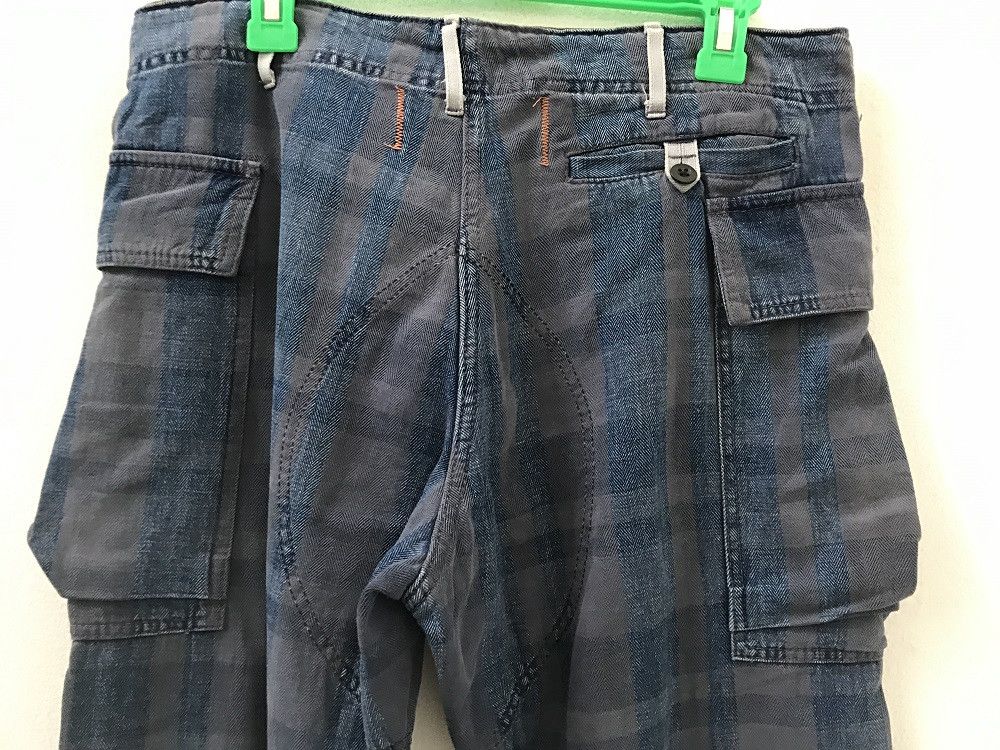 Japanese Brand Reproduction Label Japan Rebuild Plaid Check HBT Cargo Size US 31 - 8 Thumbnail