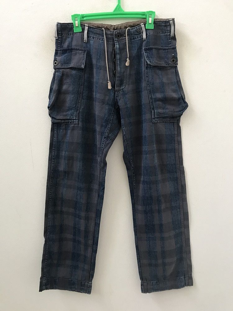 Reproduction Label Japan Rebuild Plaid Check HBT Cargo