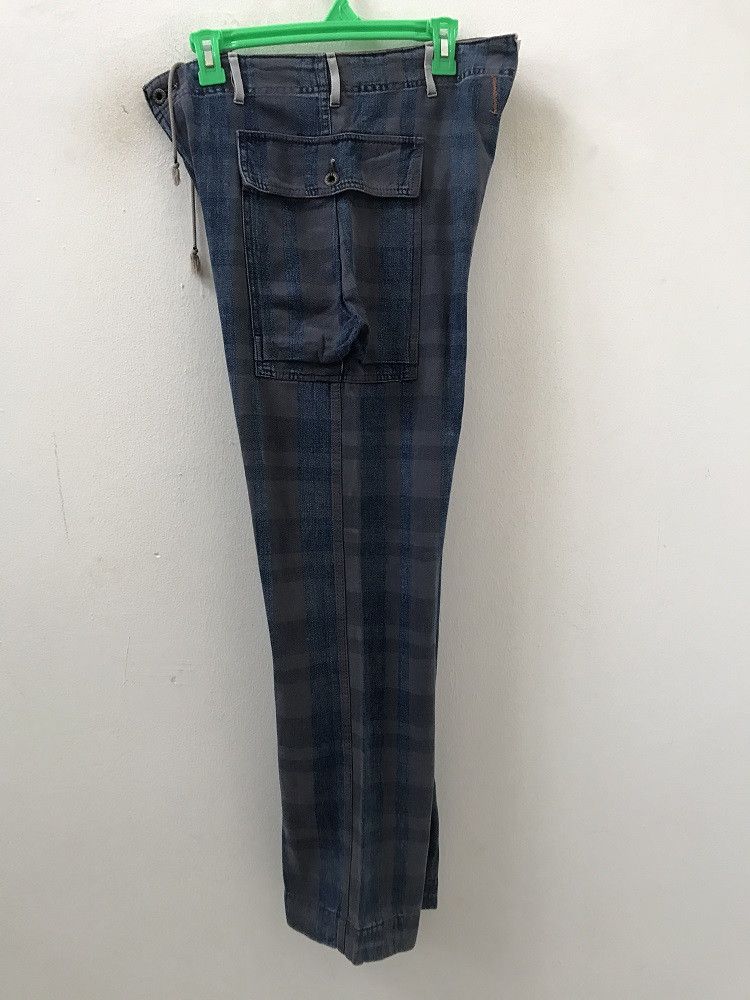Japanese Brand Reproduction Label Japan Rebuild Plaid Check HBT Cargo Size US 31 - 13 Thumbnail
