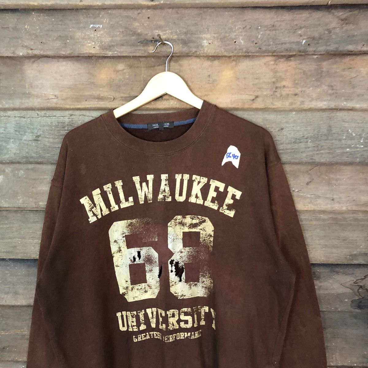 Japanese Brand × Vintage Milwaukee University Dark Brown Sweatshirt #5640 Size US L / EU 52-54 / 3 - 2 Thumbnail