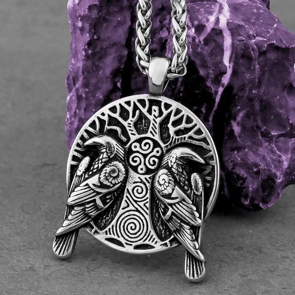 Jewelry Tree of Life Raven Pendant Necklace Size ONE SIZE - 1 Thumbnail