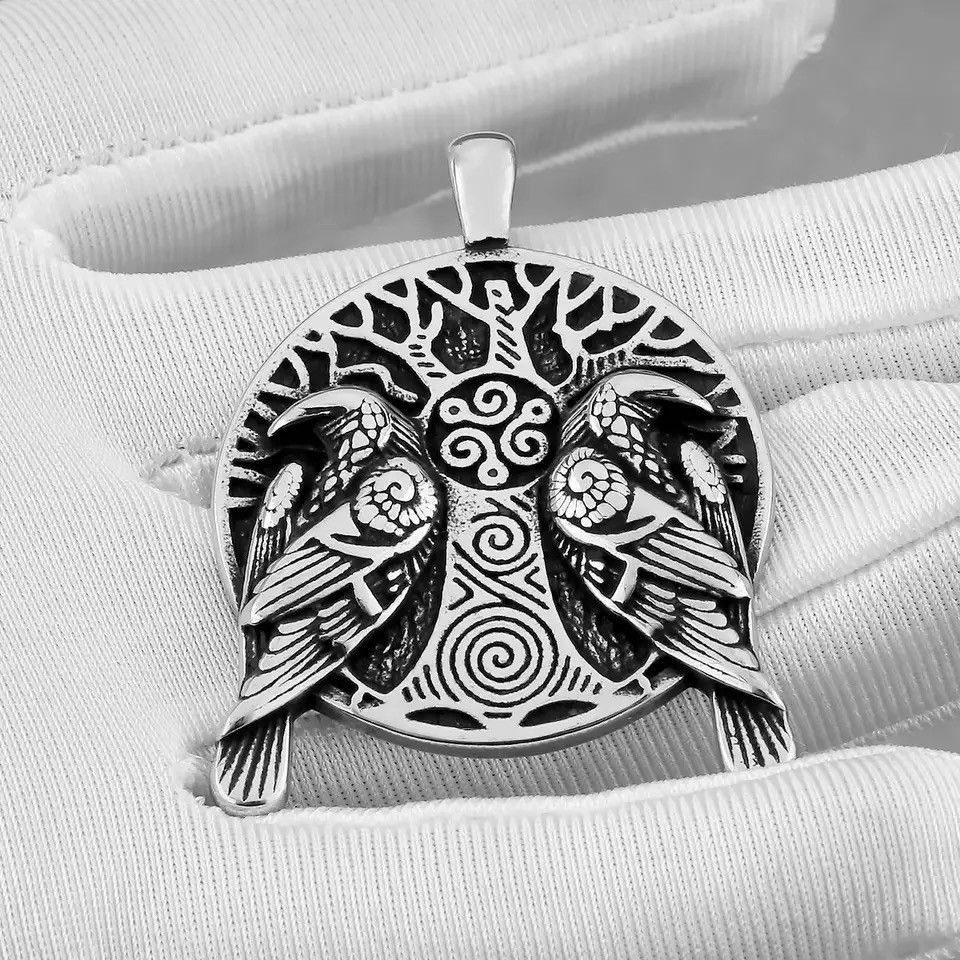 Jewelry Tree of Life Raven Pendant Necklace Size ONE SIZE - 2 Thumbnail