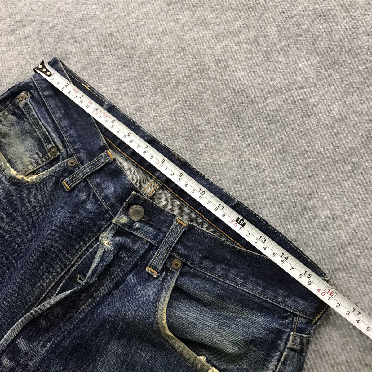 Levi's Vintage Clothing ‼️LEVIS 501 BIG E REDLINE BUTTON 555 DISTRESSED PANTS Size US 30 / EU 46 - 20 Thumbnail