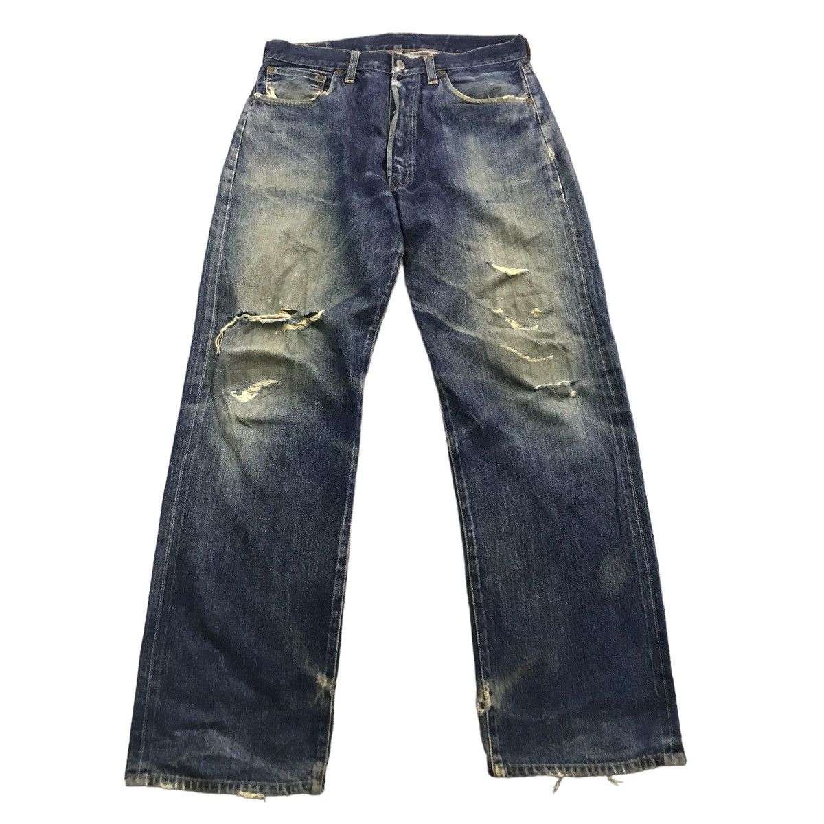 Levi's Vintage Clothing ‼️LEVIS 501 BIG E REDLINE BUTTON 555 DISTRESSED PANTS Size US 30 / EU 46 - 1 Thumbnail