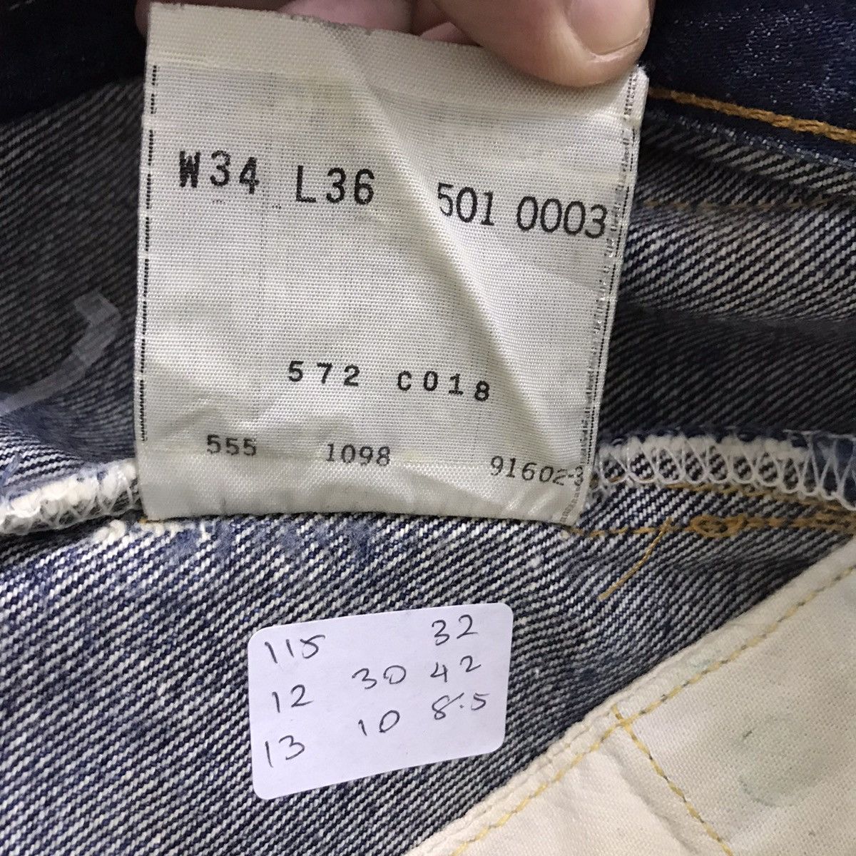 Levi's Vintage Clothing ‼️LEVIS 501 BIG E REDLINE BUTTON 555 DISTRESSED PANTS Size US 30 / EU 46 - 19 Thumbnail