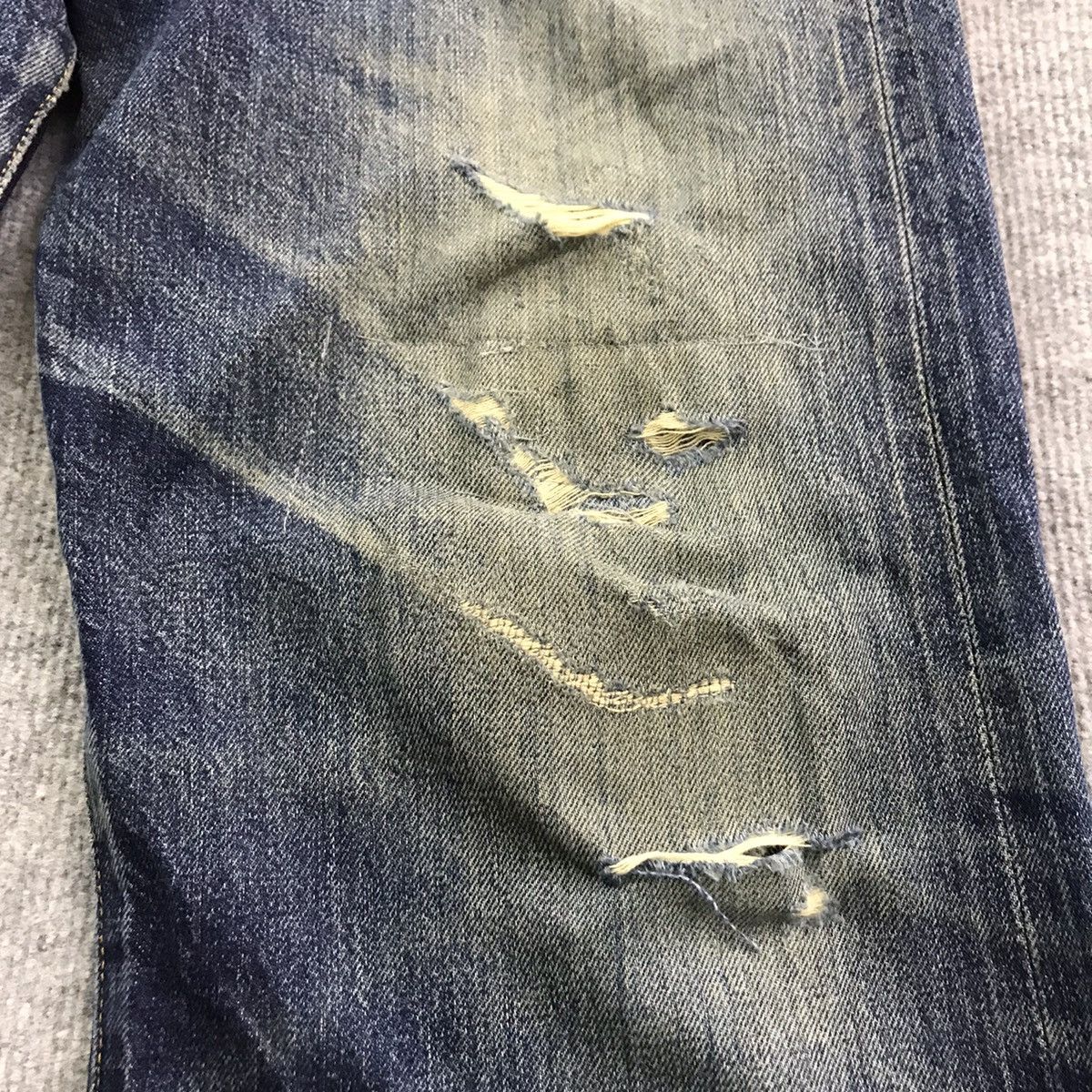 Levi's Vintage Clothing ‼️LEVIS 501 BIG E REDLINE BUTTON 555 DISTRESSED PANTS Size US 30 / EU 46 - 6 Thumbnail