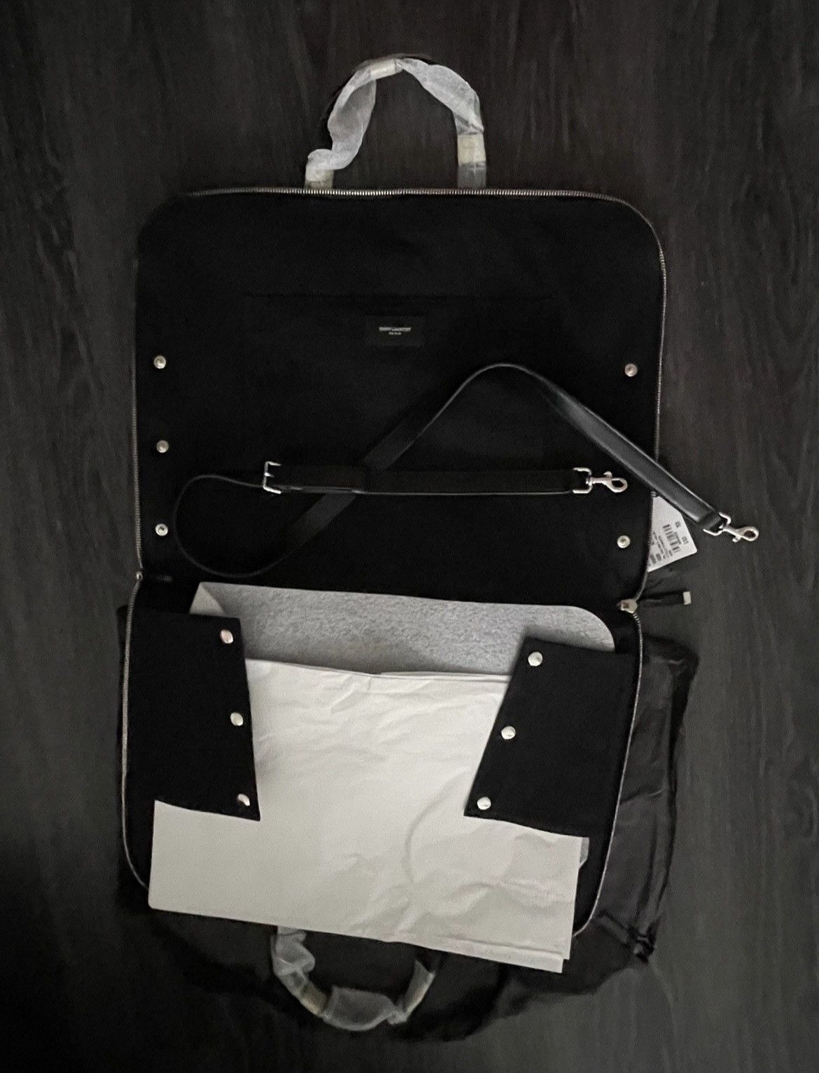 Hedi Slimane × Saint Laurent Paris × Yves Saint Laurent $1,850 Value Pure Leather Limited Edition Runway Briefcase Size ONE SIZE - 3 Thumbnail