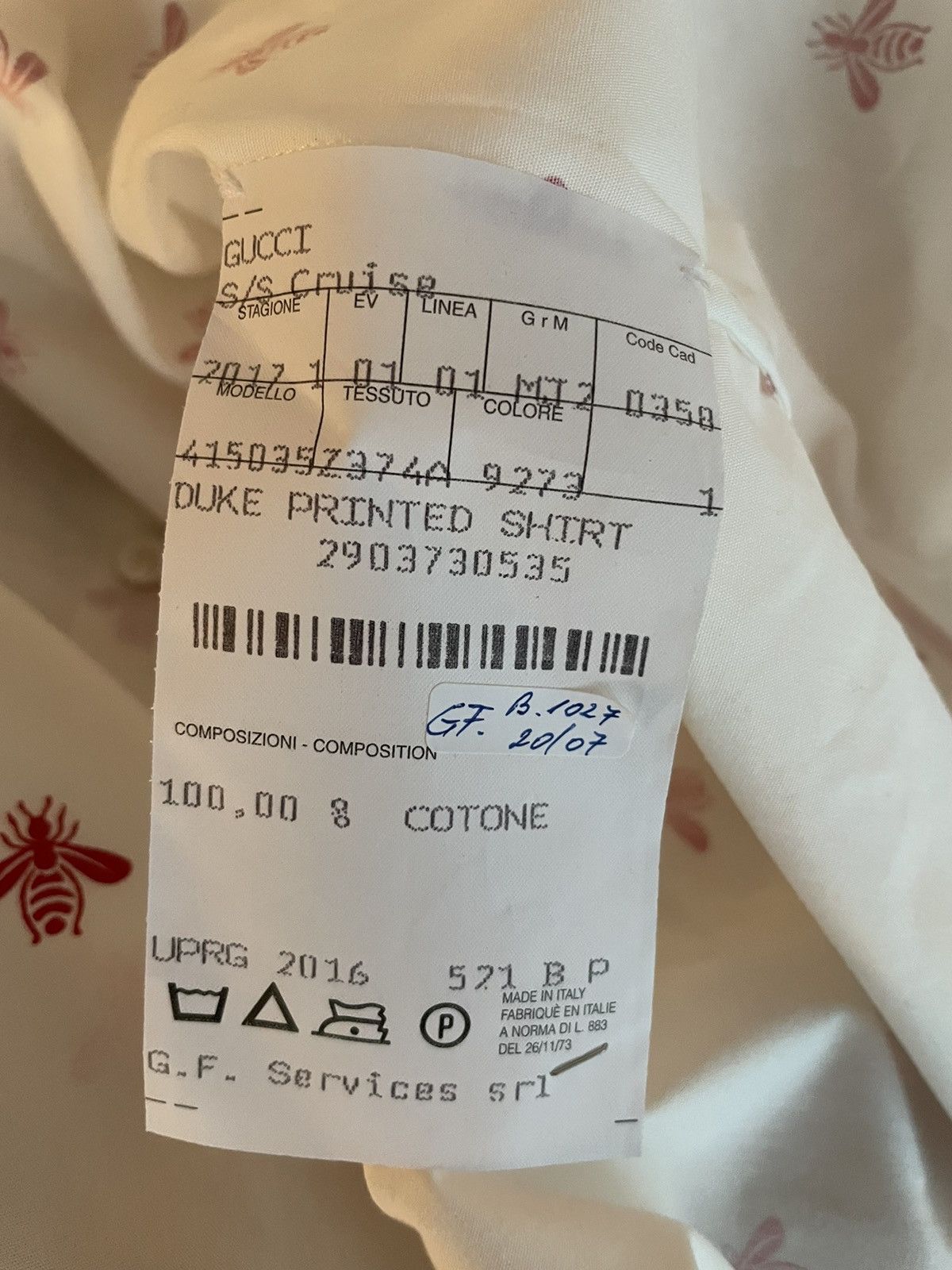 Gucci Rare Super Limited Runway Bee Print Duke Shirt Brand New Size US M / EU 48-50 / 2 - 10 Thumbnail