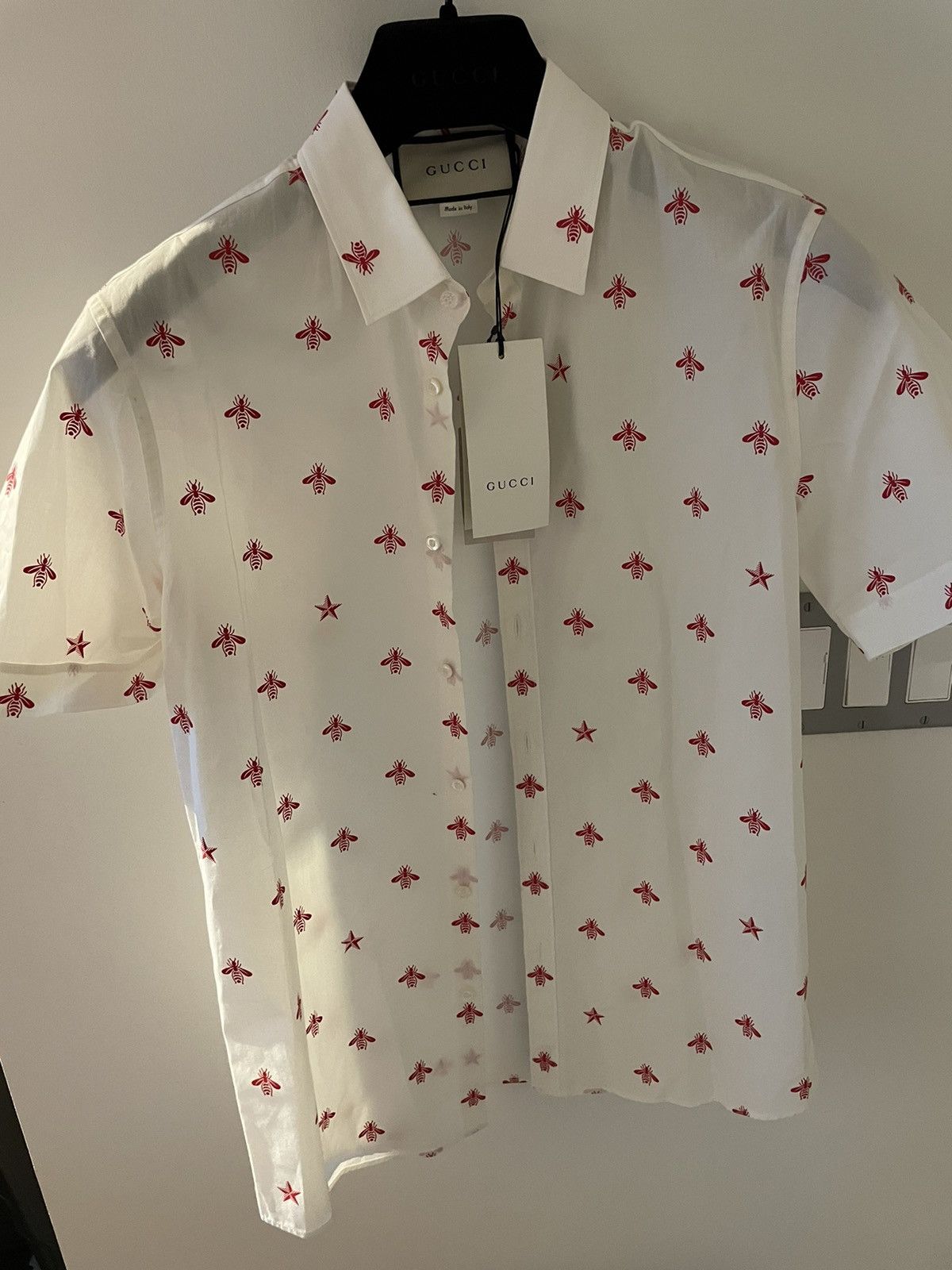 Gucci Rare Super Limited Runway Bee Print Duke Shirt Brand New Size US M / EU 48-50 / 2 - 16 Thumbnail