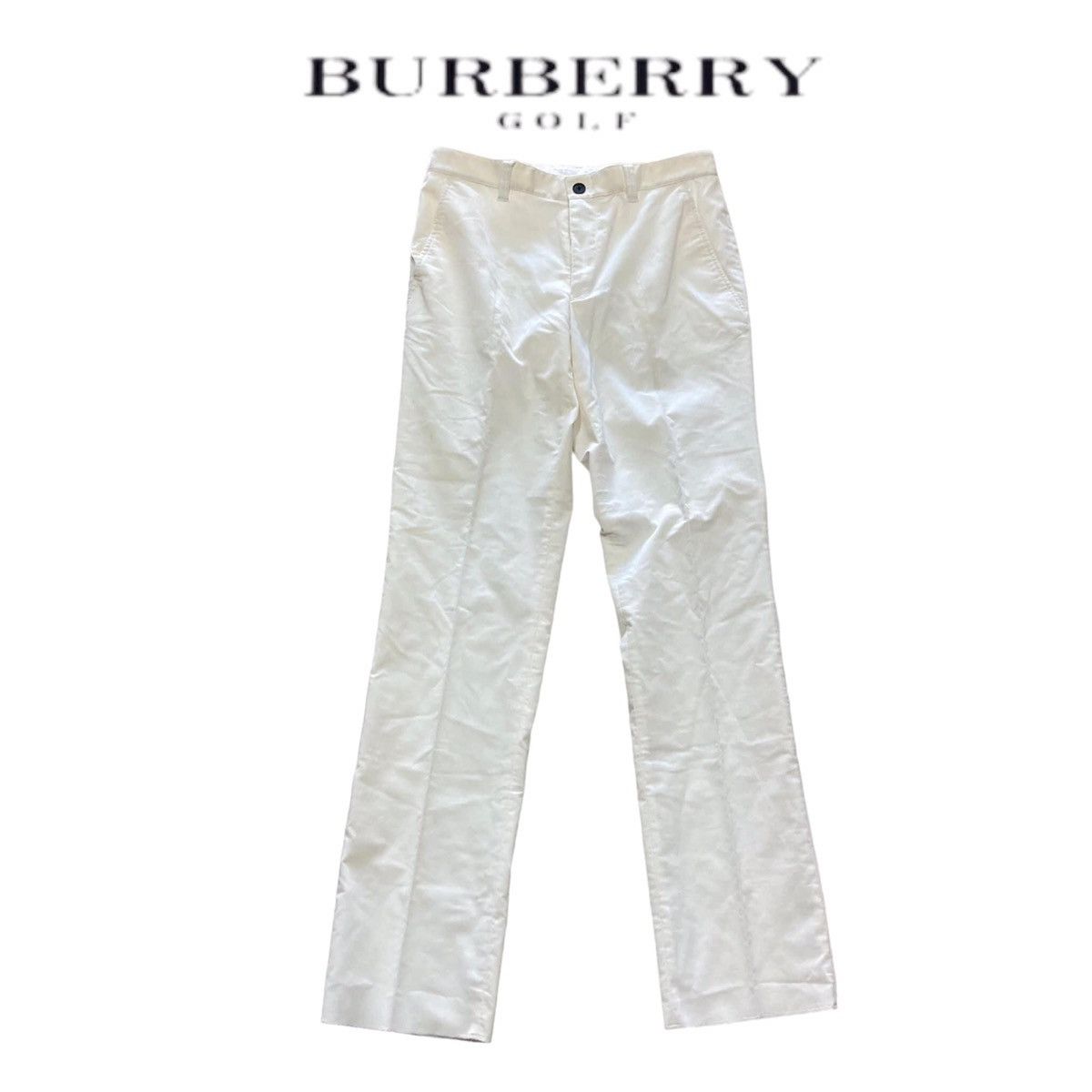 Burberry Golf Mens Pants White Corduroy Casual Pants
