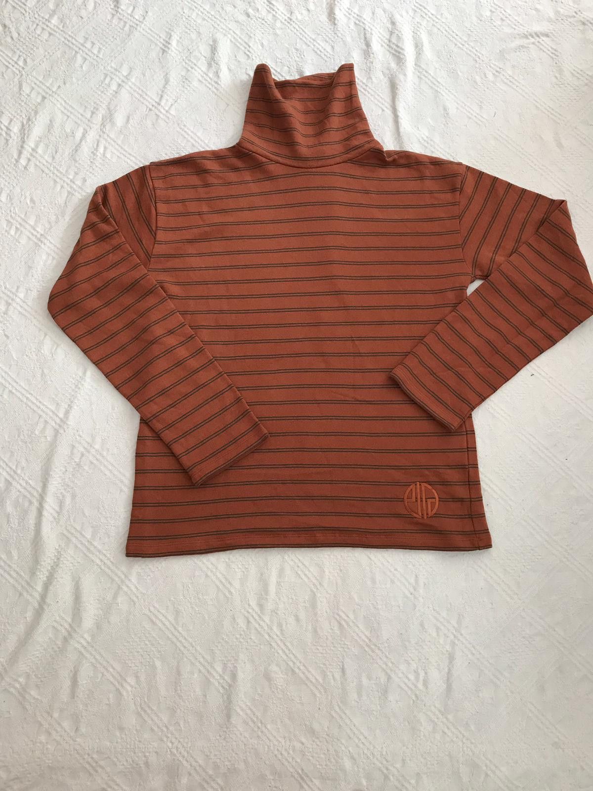 Gosha Rubchinskiy Gosha Rubchinskiy Striped Turtleneck Brown Sweater Size US M / EU 48-50 / 2 - 3 Thumbnail