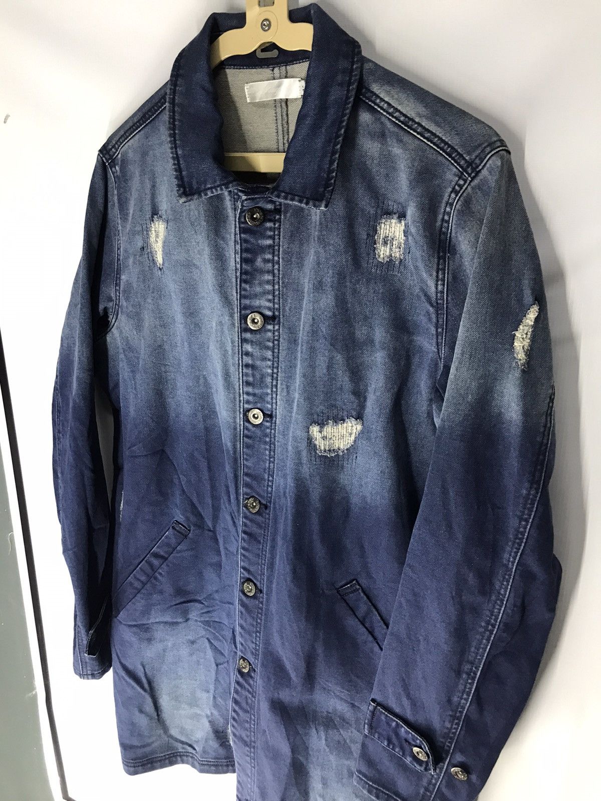Japanese Brand Denim distressed button jacket by rings Size US S / EU 44-46 / 1 - 3 Thumbnail