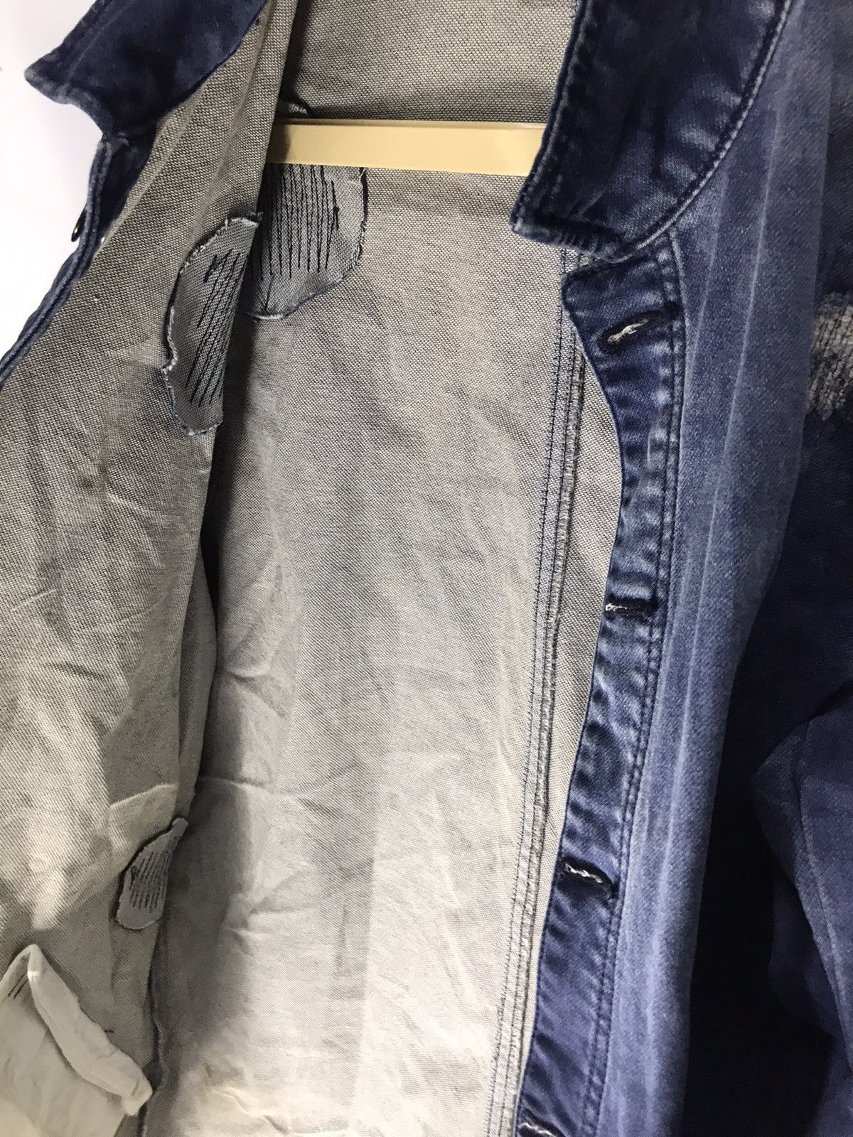 Japanese Brand Denim distressed button jacket by rings Size US S / EU 44-46 / 1 - 4 Thumbnail