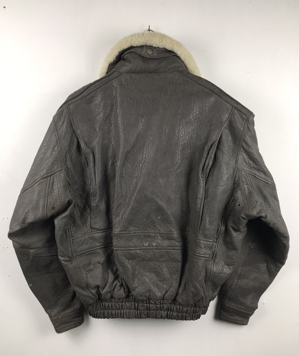 Leather Vintage Bomber Sherpa leather jacket Size US XL / EU 56 / 4 - 2 Thumbnail