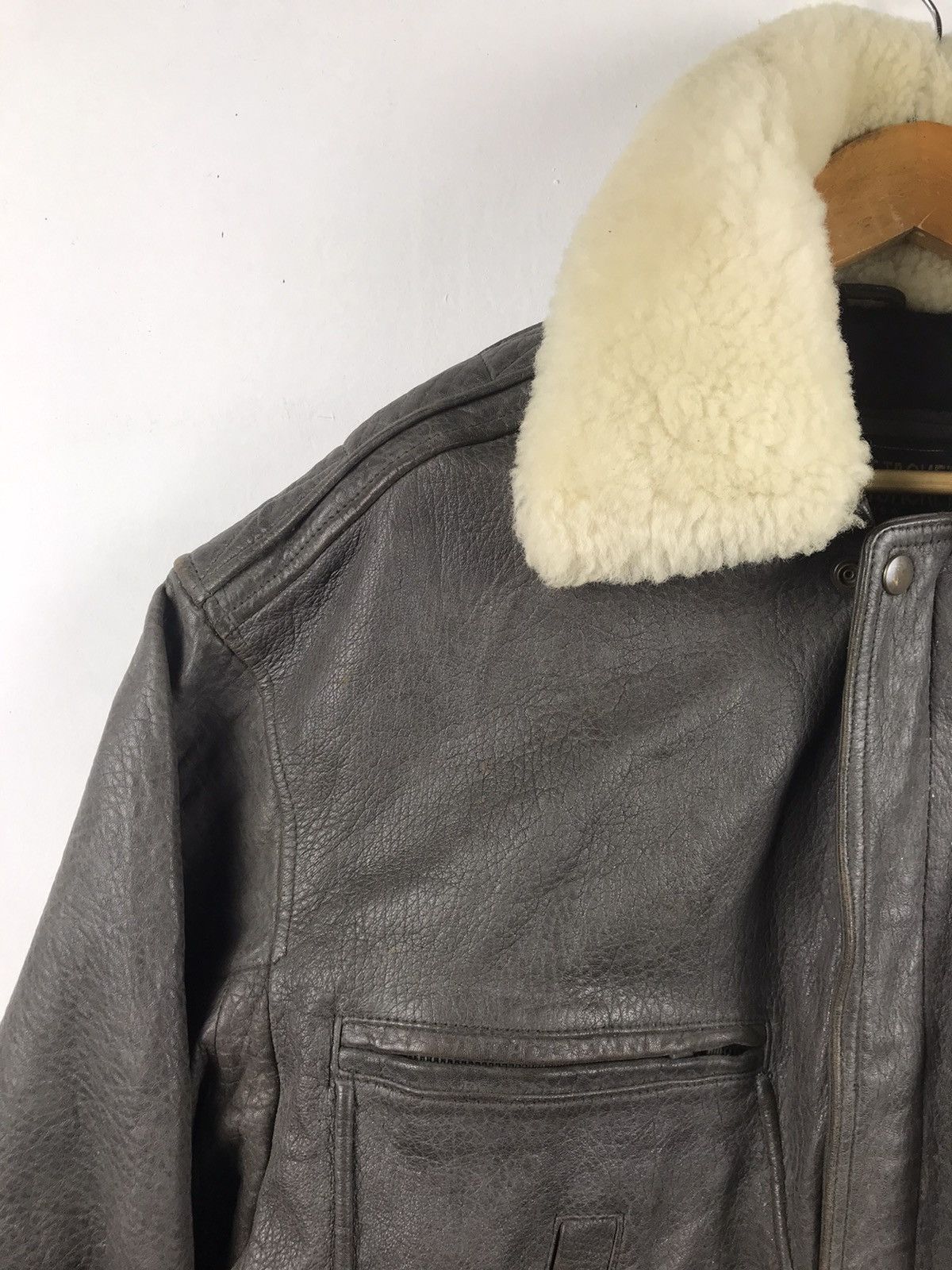 Leather Vintage Bomber Sherpa leather jacket Size US XL / EU 56 / 4 - 6 Thumbnail