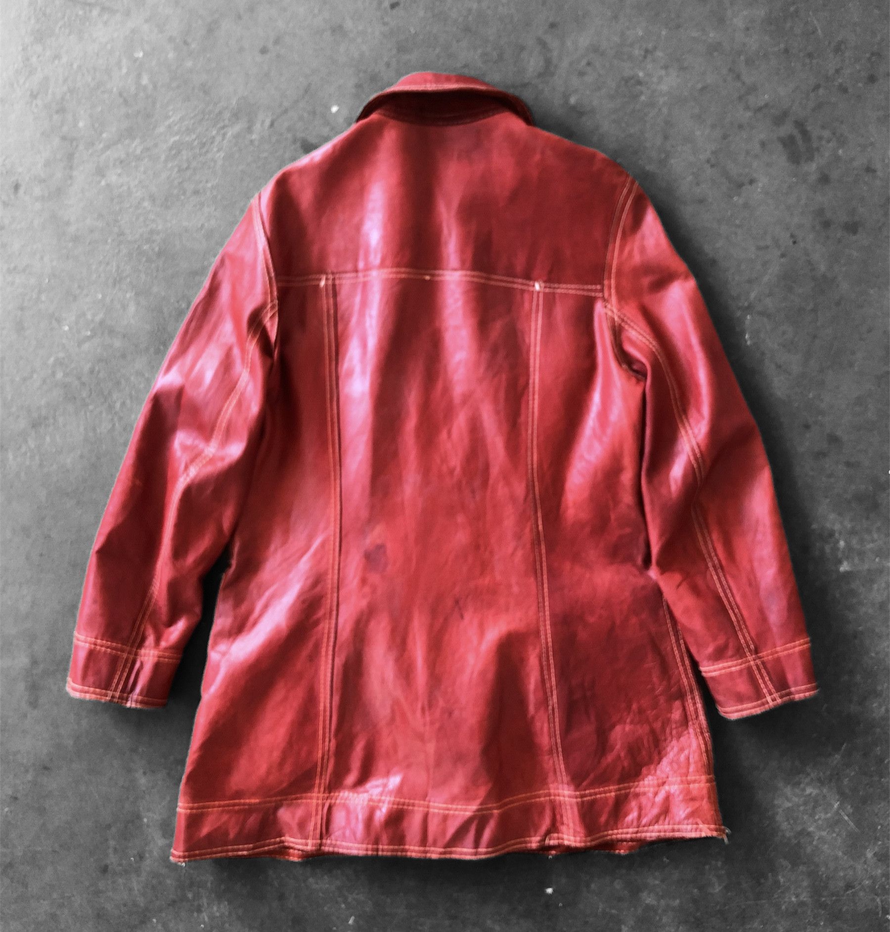 Vintage VINTAGE LEATHER & SUEDE REVERSIBLE JACKET Size S / US 4 / IT 40 - 2 Thumbnail