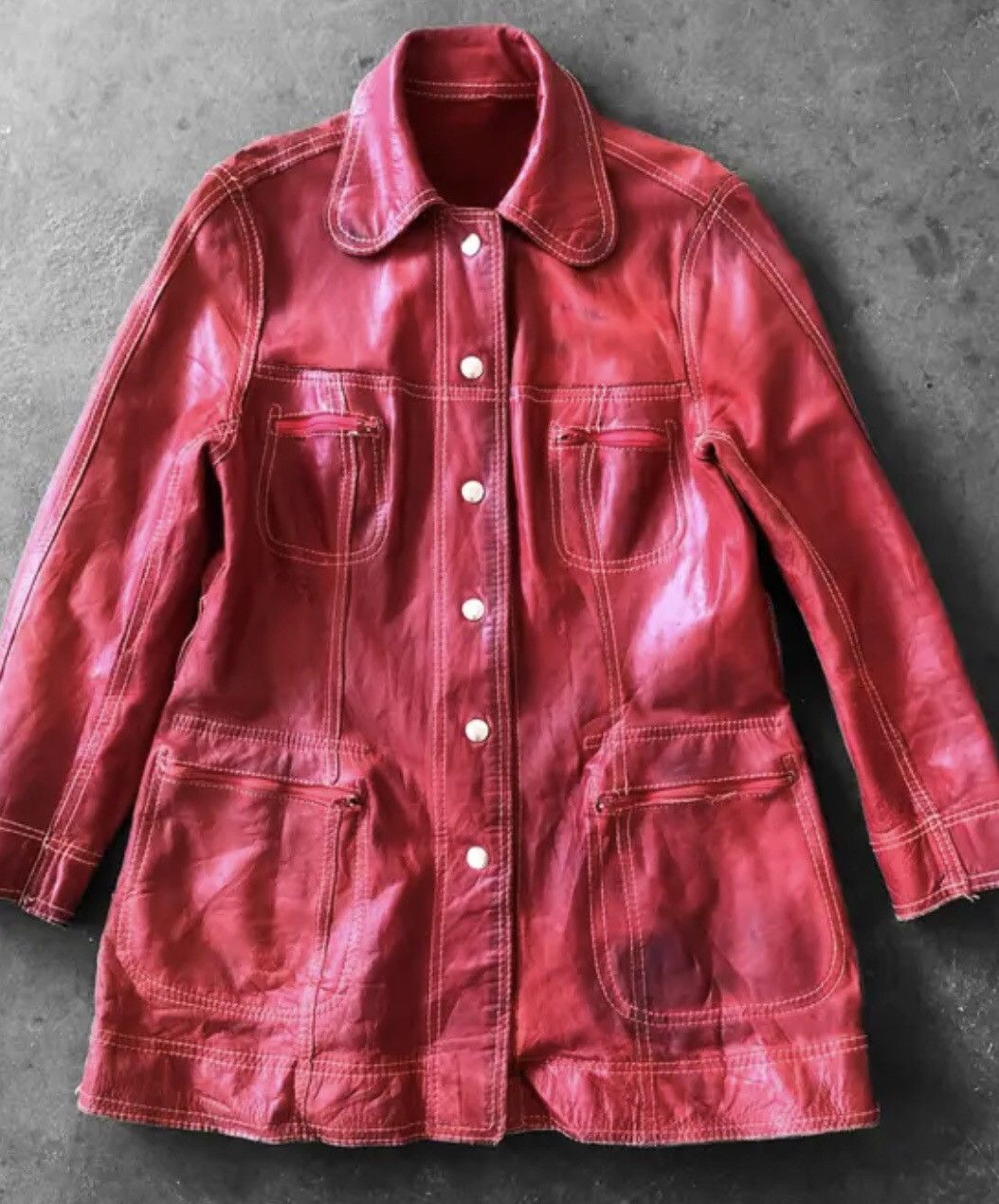 Vintage VINTAGE LEATHER & SUEDE REVERSIBLE JACKET Size S / US 4 / IT 40 - 1 Thumbnail