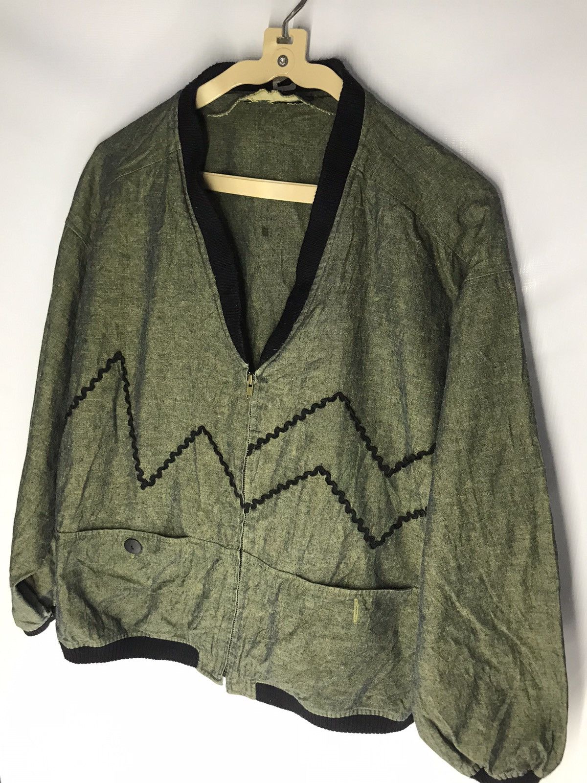 Japanese Brand Bashe crop zipper jacket Size US L / EU 52-54 / 3 - 3 Thumbnail