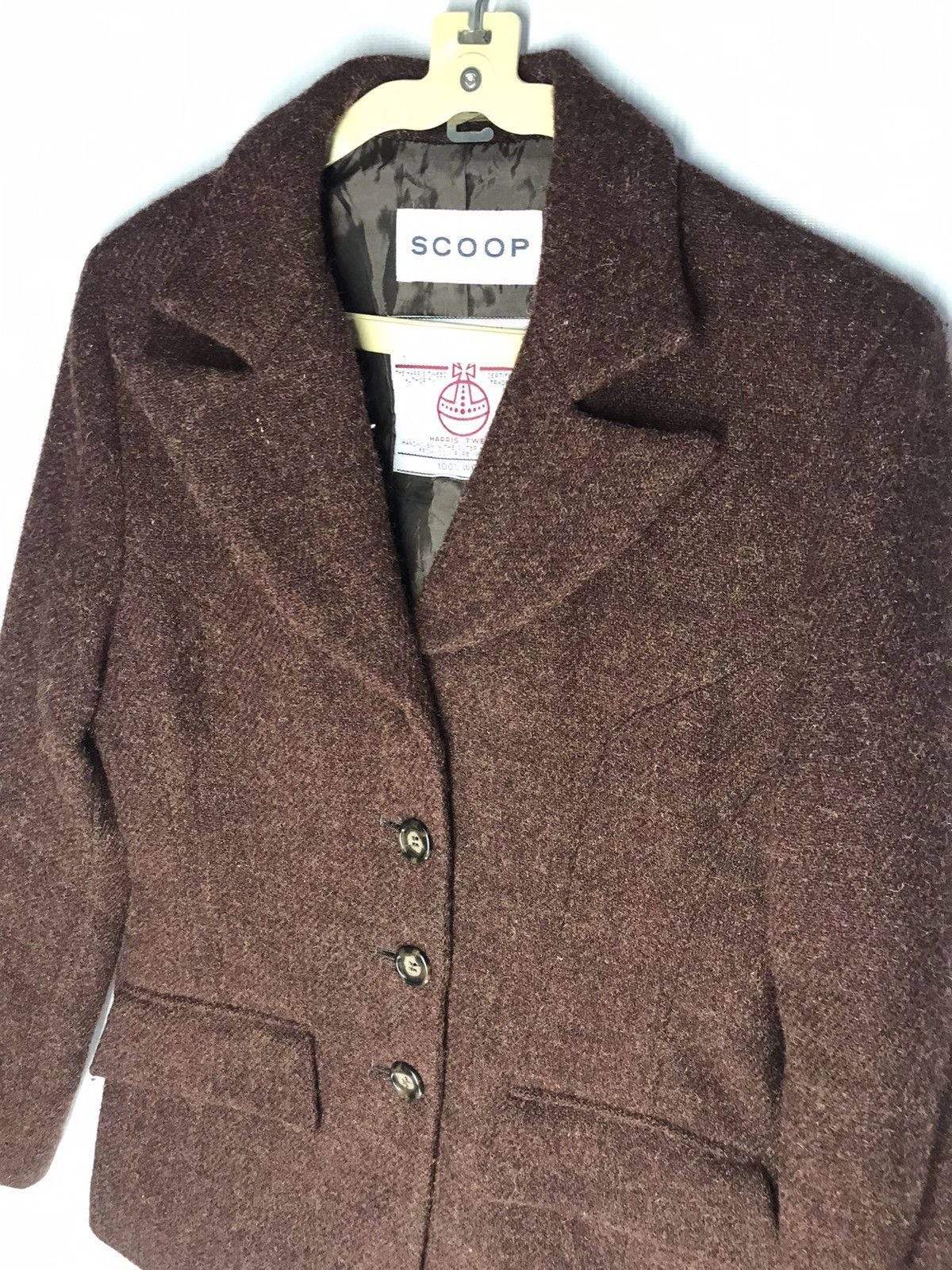 Harris Tweed Scoop Harris tweed wool jacket woman cutting Size M / US 6-8 / IT 42-44 - 4 Thumbnail