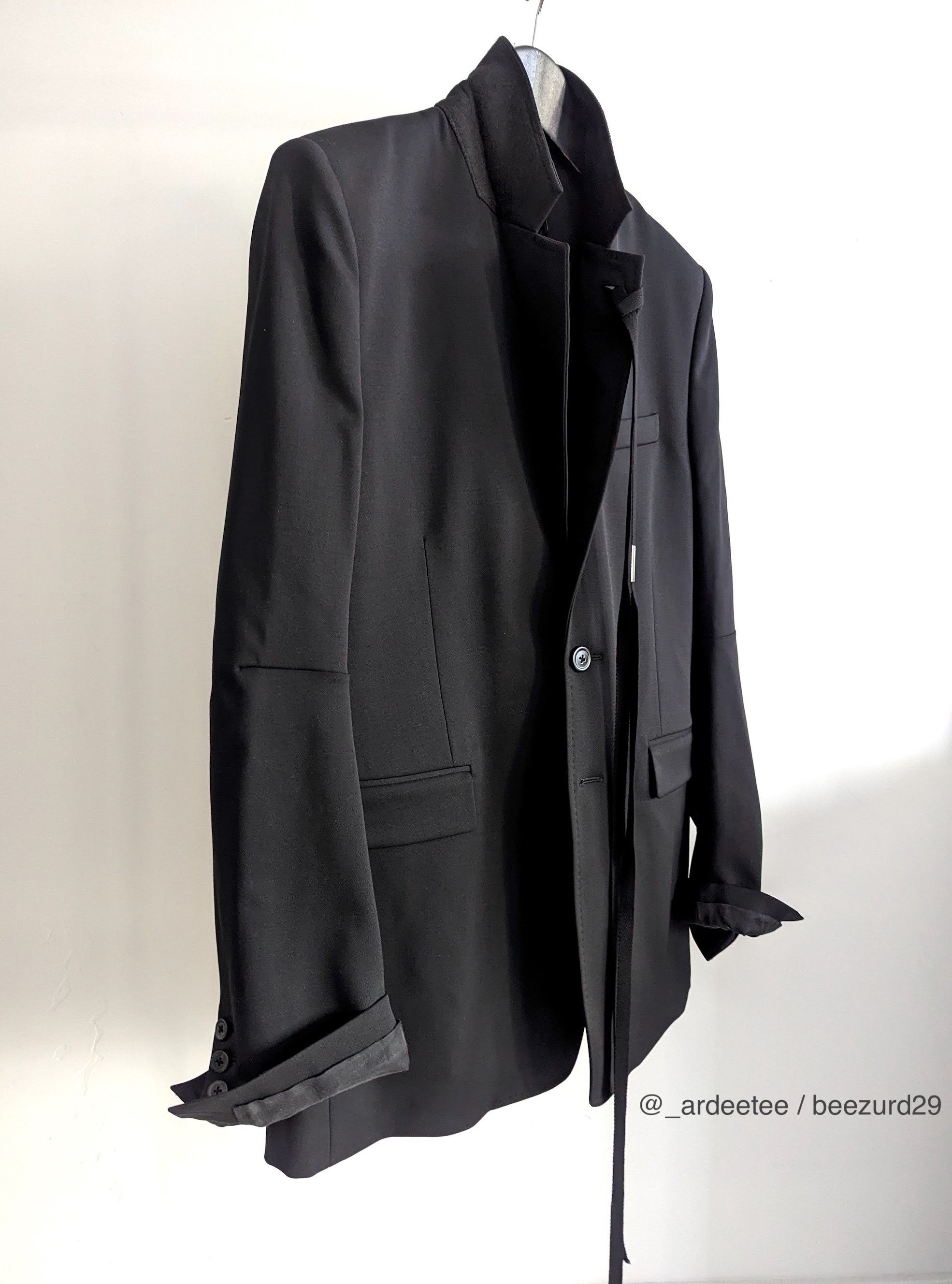 Ann Demeulemeester *NEW* $2270 ALEXANDER RIBBON JACKET/BLAZER 48FR/52IT/L Size 42R - 4 Thumbnail