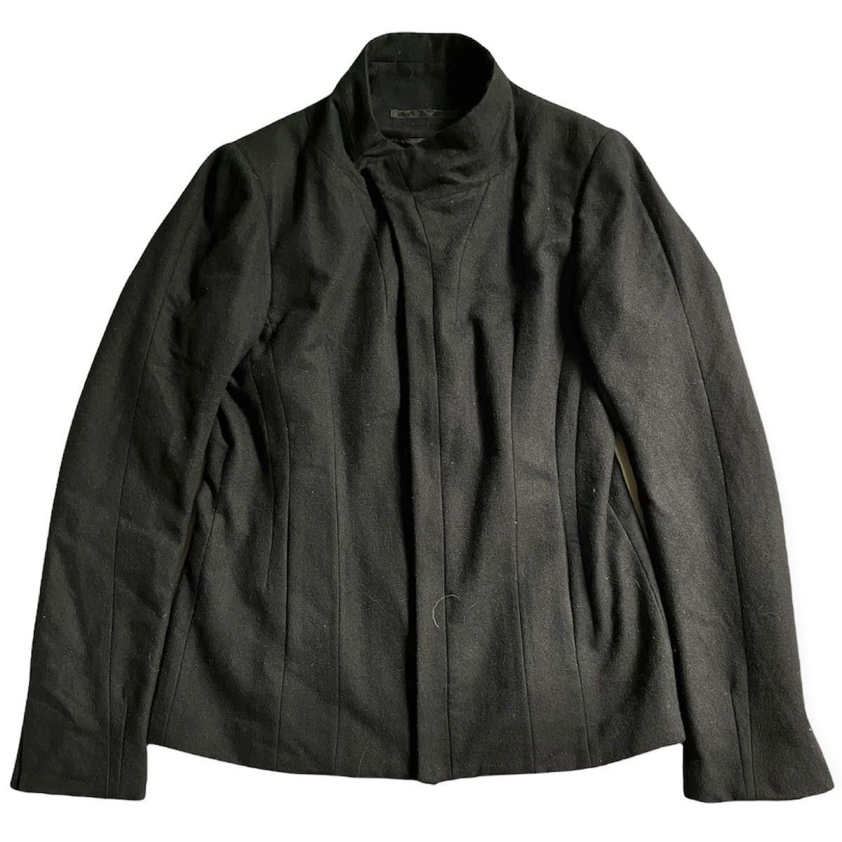 image of Julius Fw12-13 “Resonance” Angora Nylon Serge Jacket in Black, Men's (Size Medium)