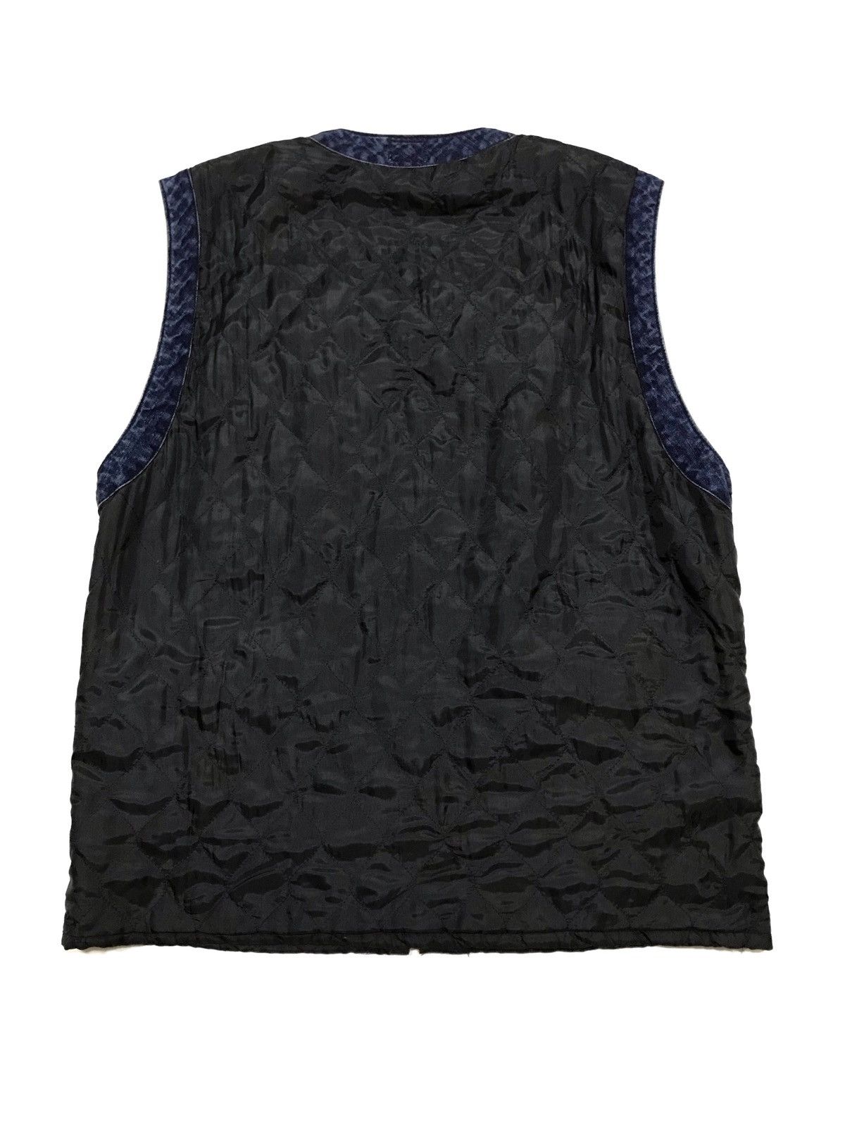 Blue Blue Japan Quilted Satin Vest Size US L / EU 52-54 / 3 - 3 Thumbnail