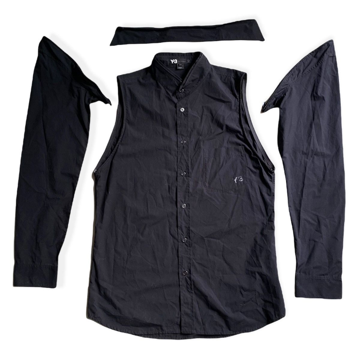 image of Y 3 x Yohji Yamamoto Y-3 Small Part Shirt in Black, Men's