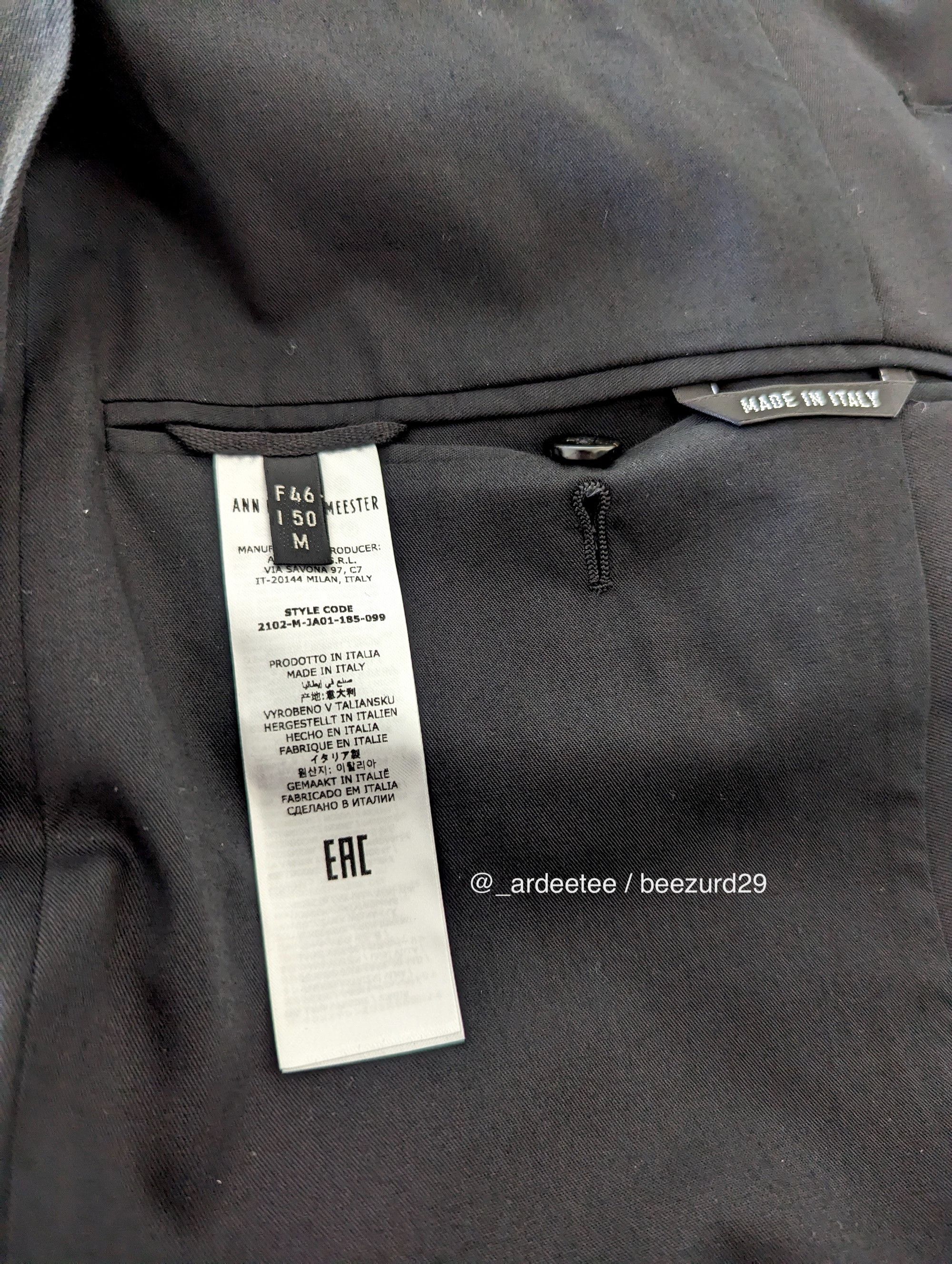 Ann Demeulemeester *NEW* $2270 ALEXANDER RIBBON JACKET/BLAZER 46FR/50IT/M Size 40R - 11 Thumbnail