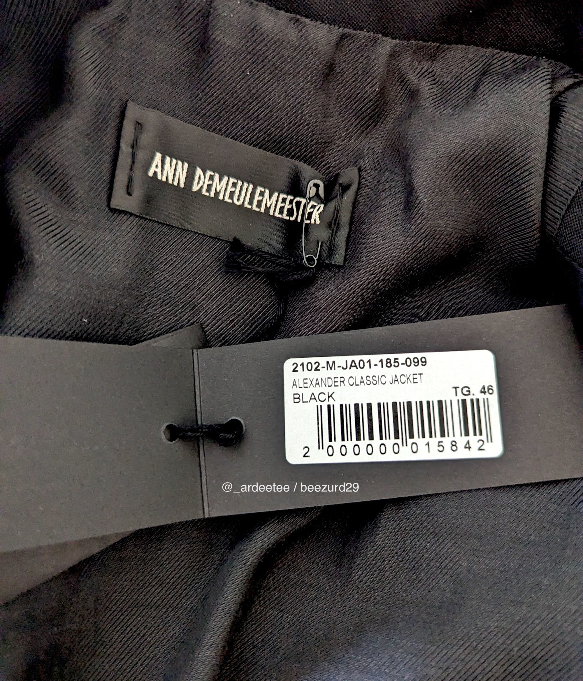 Ann Demeulemeester *NEW* $2270 ALEXANDER RIBBON JACKET/BLAZER 46FR/50IT/M Size 40R - 10 Thumbnail