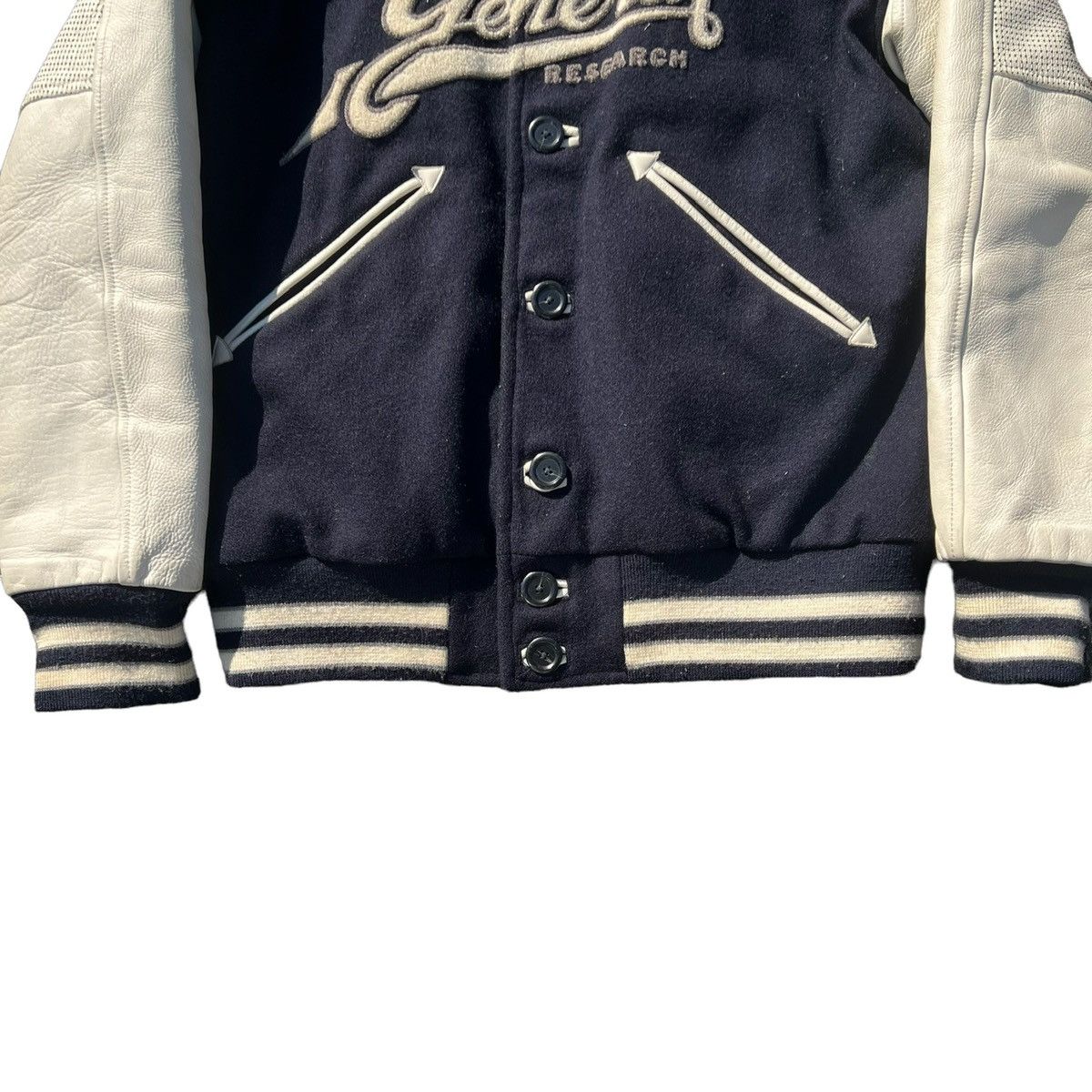 General Research General Research AW2001 ‘962’ Leather Varsity Jacket Size US L / EU 52-54 / 3 - 4 Thumbnail