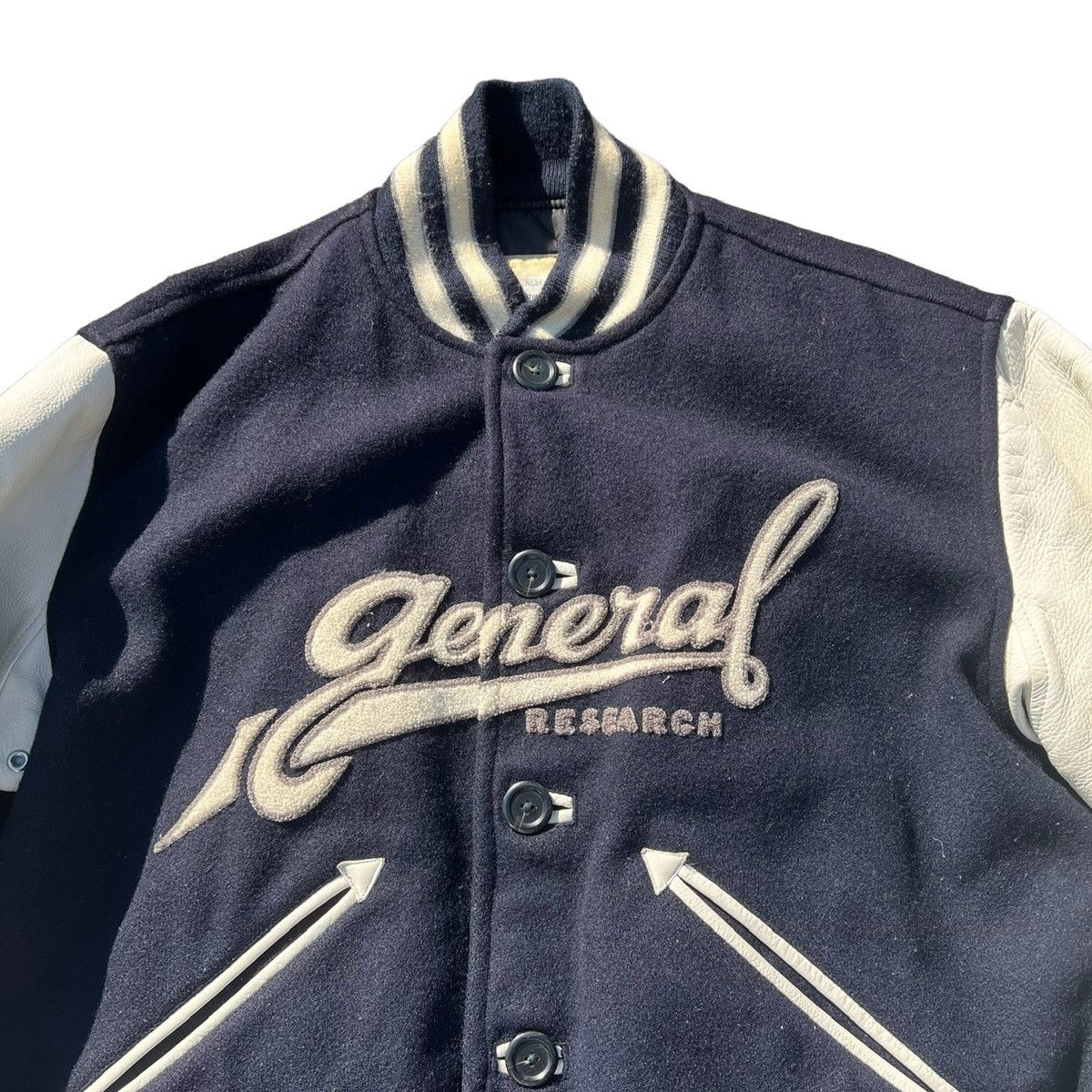 General Research General Research AW2001 ‘962’ Leather Varsity Jacket Size US L / EU 52-54 / 3 - 3 Thumbnail